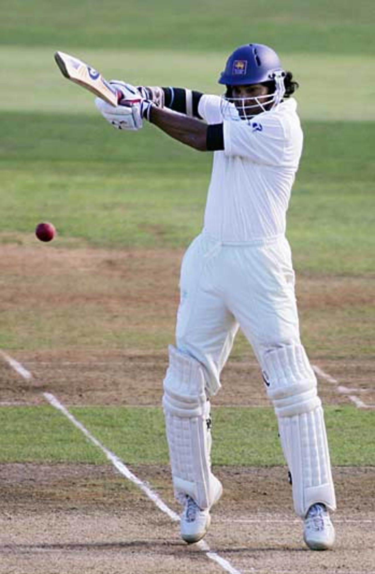 Kumar Sangakkara on his way to 45, NZ v Sri Lanka, 2nd Test, Wellington, 4th day, April 14, 2005