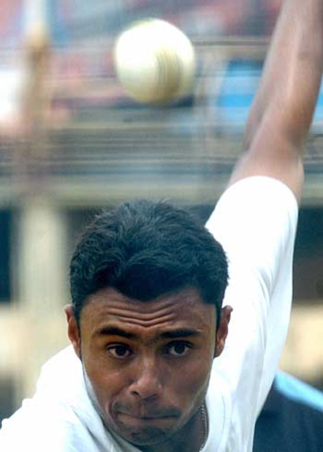 Danish Kaneria in the nets, Kanpur, March 2005