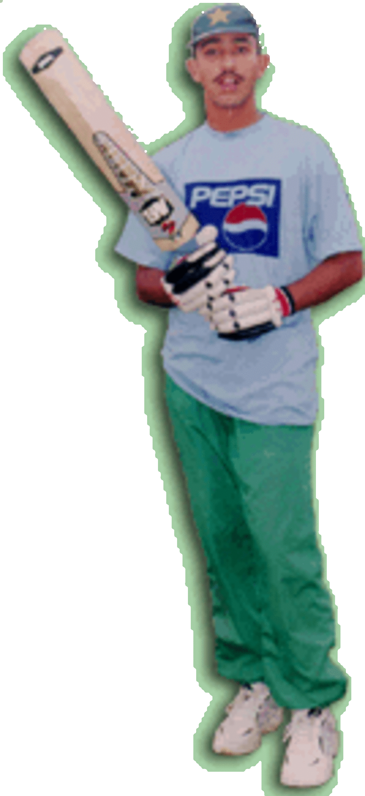 Azhar Mahmood at the finals of the Double Wicket 1997-98 Tourney which he and Afridi won