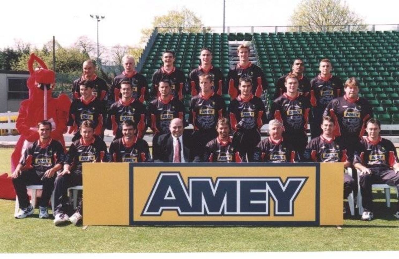 Back row - Alun Evans, Wayne Law, Adam Davies, Simon Jones, David Harrison, Ismail Dawood, Mark Wallace. Middle Row - Andrew Davies, Dean Cosker, Adrian Shaw, Owen Parkin, Keith Newell, Mike Powell, Dean Conway (physio). Front row - Darren Thoma