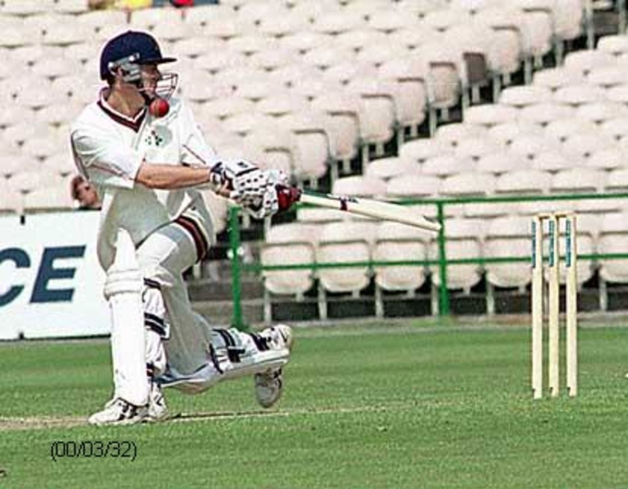 Chris Schofield misses reverse sweep, Old Trafford, May 2000