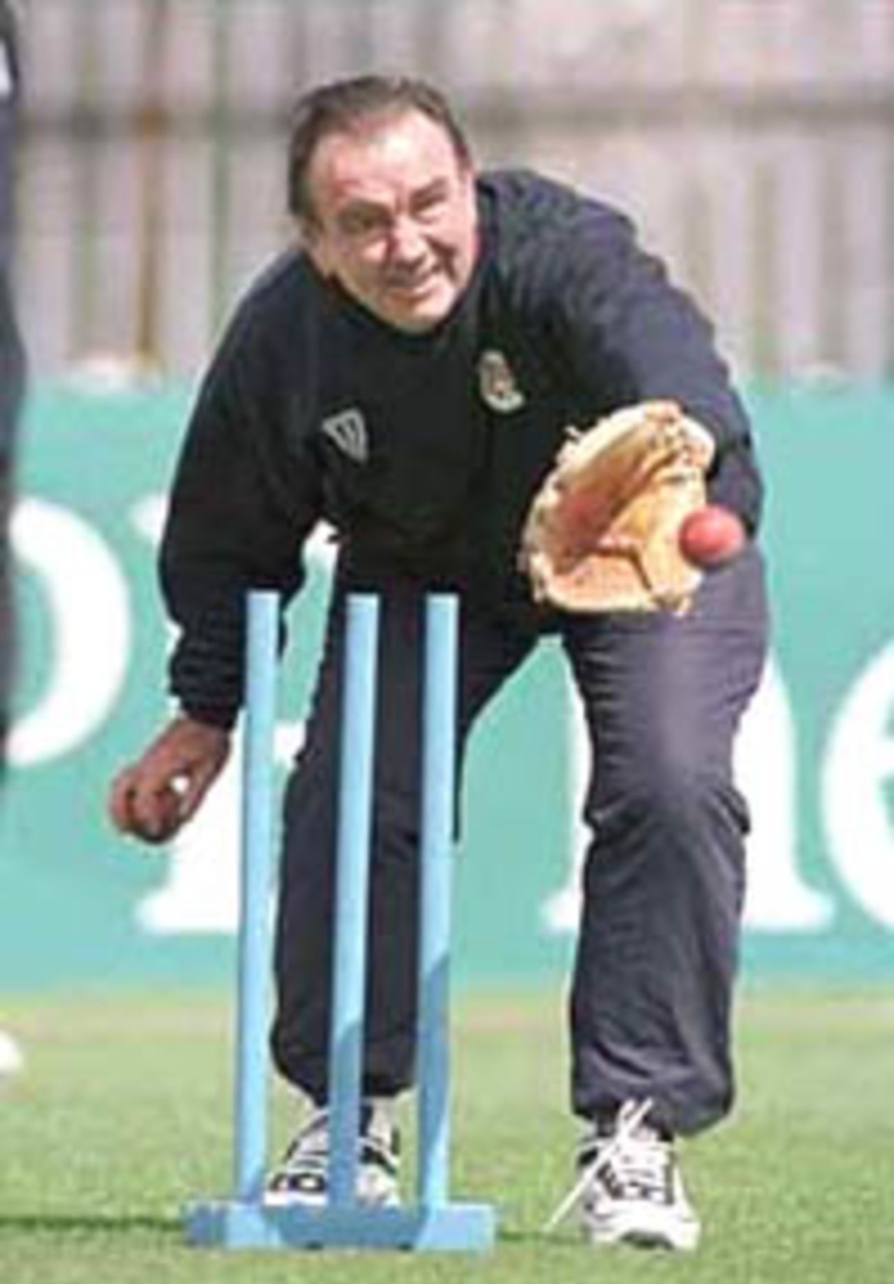 Bob Simpson conducting a fielding session, Benson & Hedges Cup, 2000, 2nd Semi Final, Gloucestershire v Lancashire, The Royal & Sun Alliance County Ground, Bristol, 28-29 May 2000.