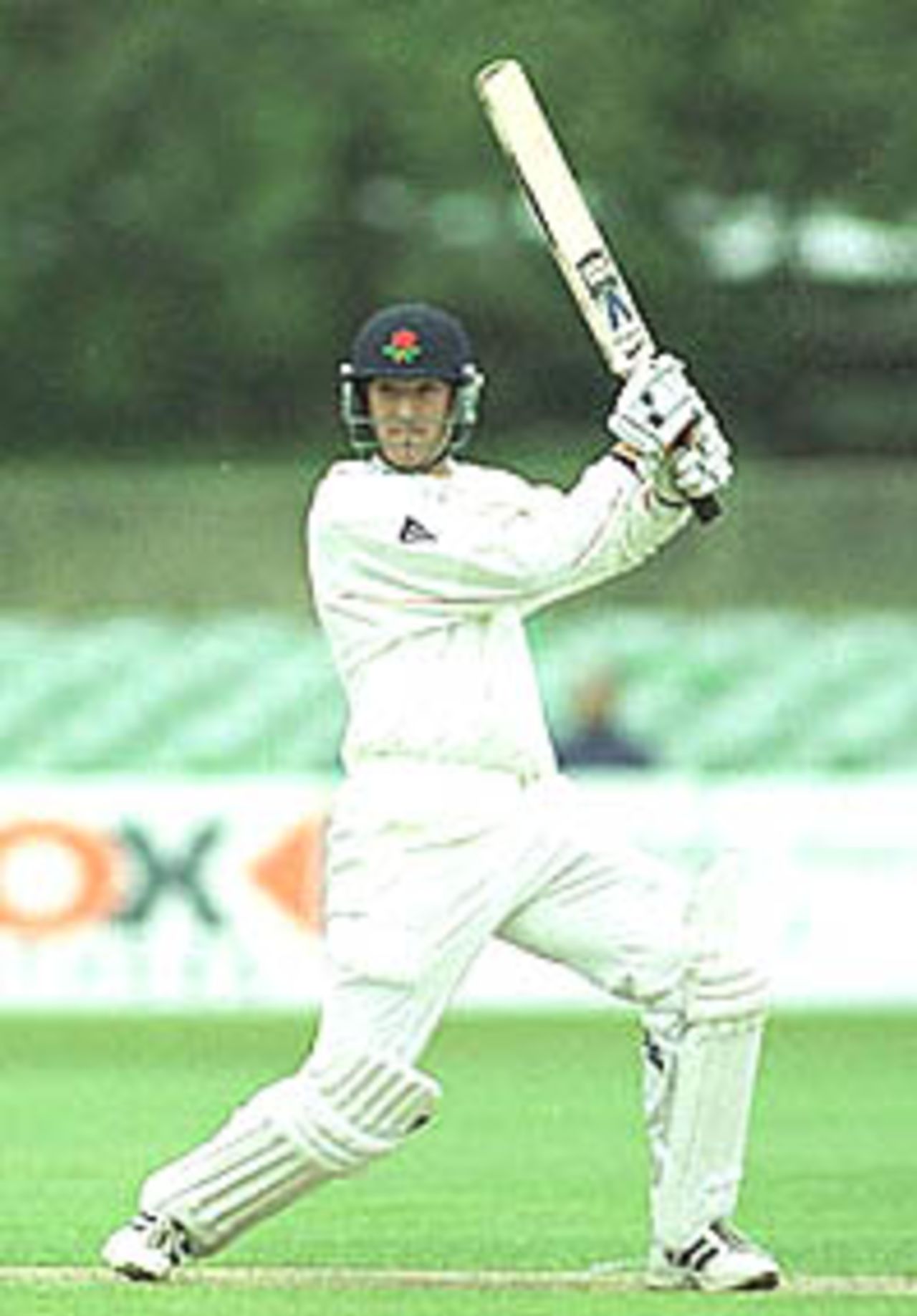 Mark Chilton plays a perfect square boundary, PPP healthcare County Championship Division One, 2000, Kent v Lancashire, St Lawrence Ground, Canterbury, 26-29 Apr 2000.