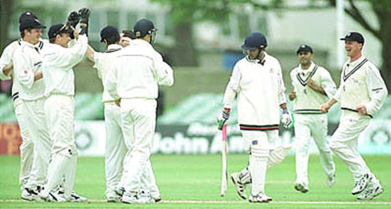 Ganguly is LBW first ball on his Championship debut for Lancashire, PPP healthcare County Championship Division One, 2000, Kent v Lancashire, St Lawrence Ground, Canterbury, 26-29 Apr 2000.