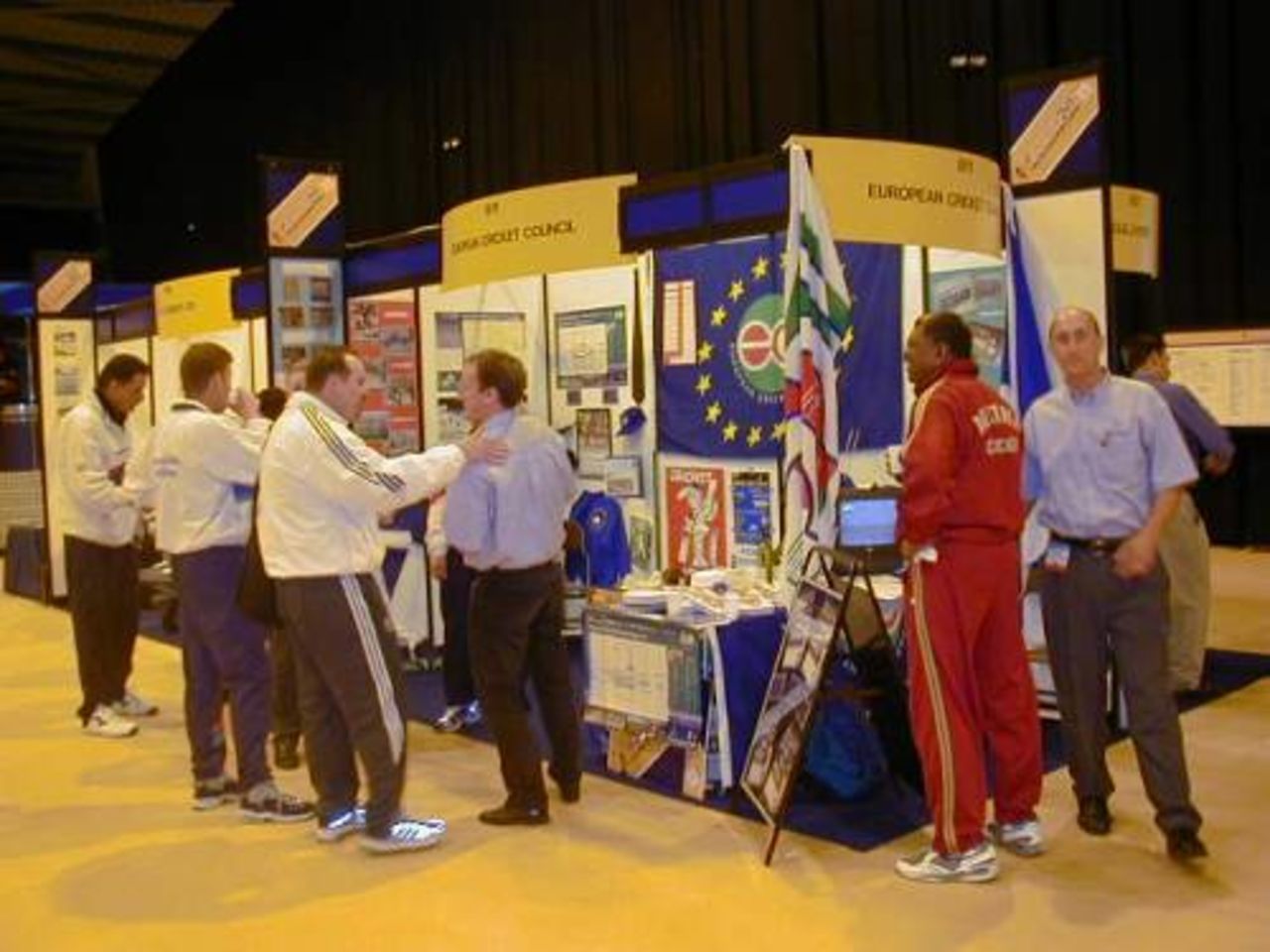 European delegates & ECC Coaches gather at the ECC stand