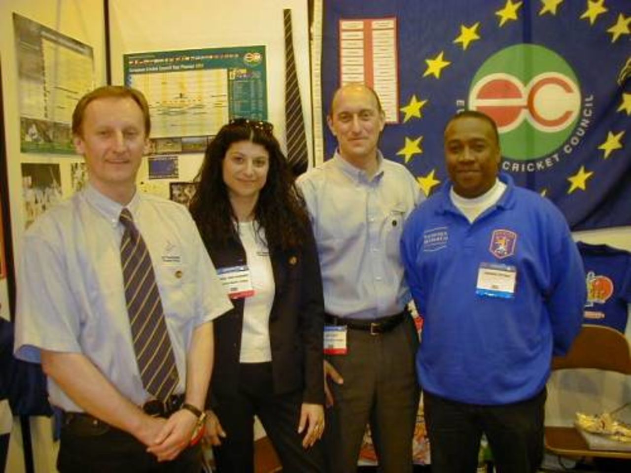 Walter Blaschke (ACA), Georgia Sagiadinou (GCF), Ian Stuart (EDM), Emerson Trotman (KNCB National Coach)
