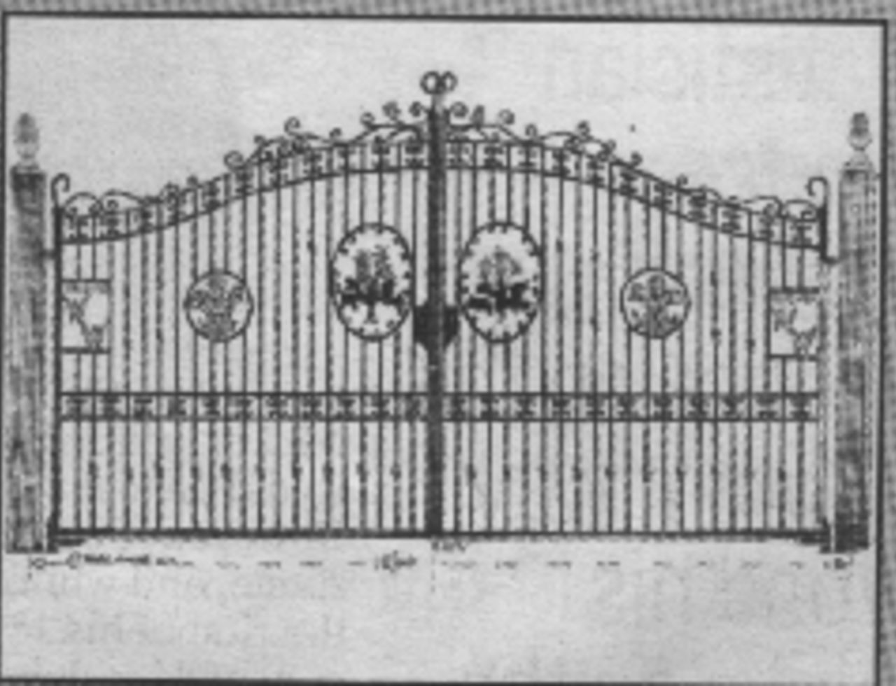 An artist's impression of the Wilf Wooller Memorial Gates