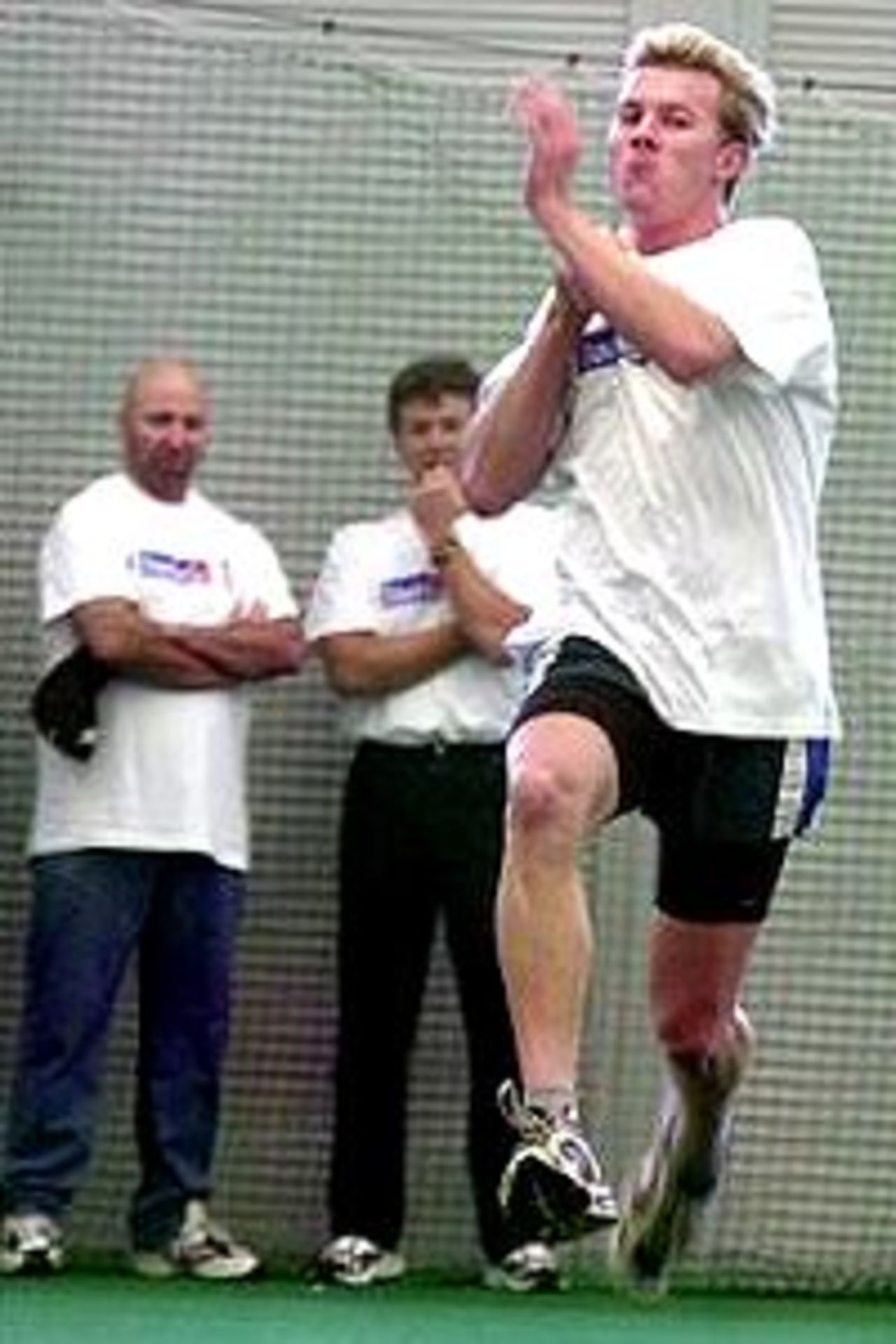 Australia's Brett Lee in action during a fitness test session prior to the Ashes Tour held at the Sydney Cricket Ground, Sydney,Australia.
