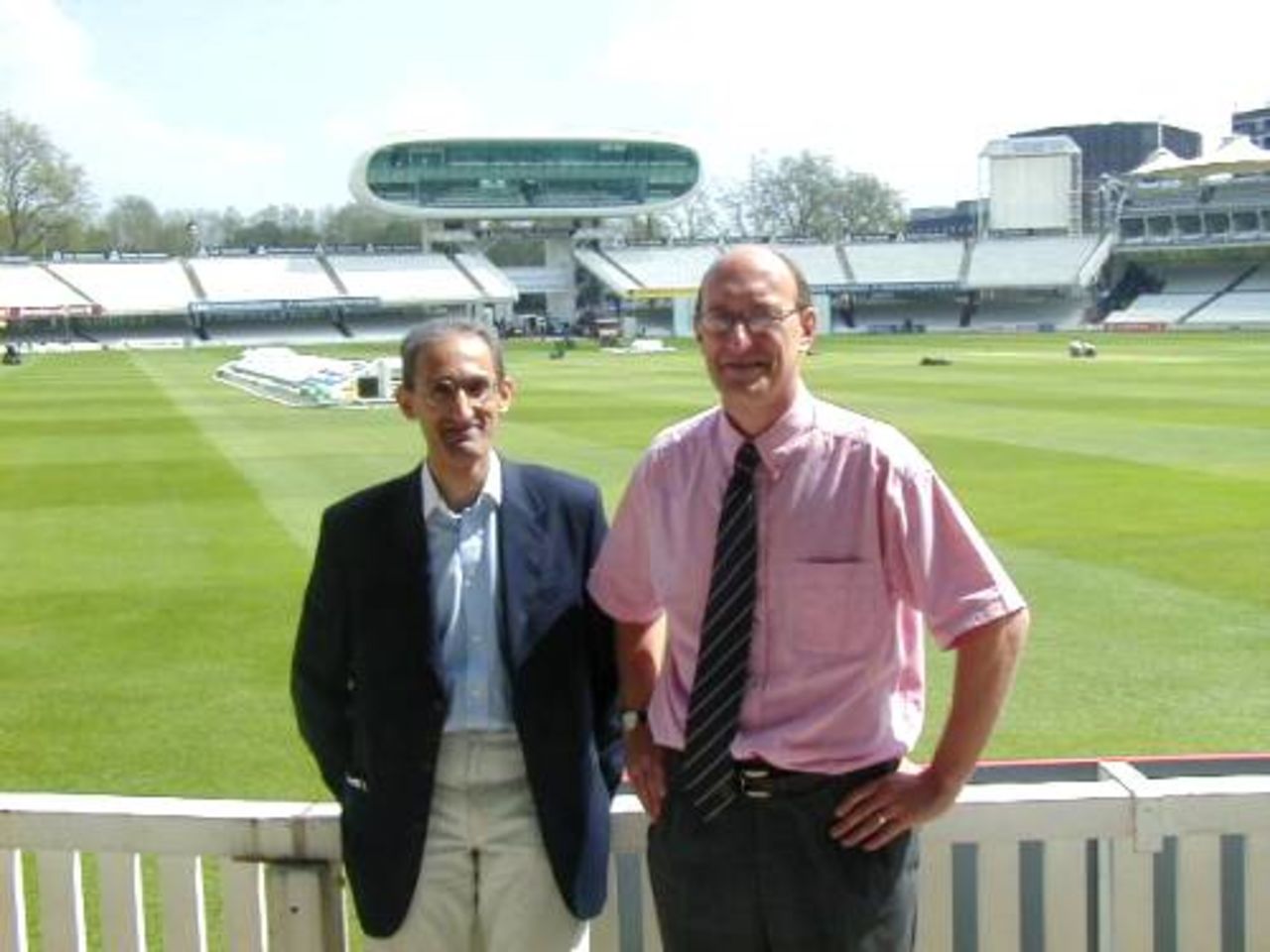 Alum Bati (l) with EDM, Ian Stuart (r) at Lord's