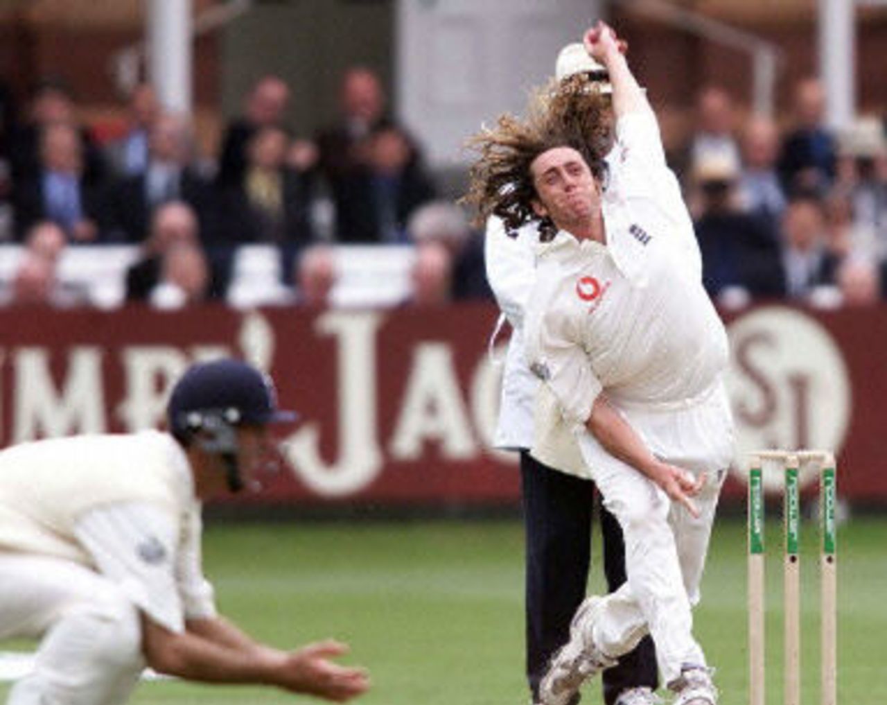 Sidebottom plays his debut match, day 3, 1st Test at Lord's, 17-21 May 2001.