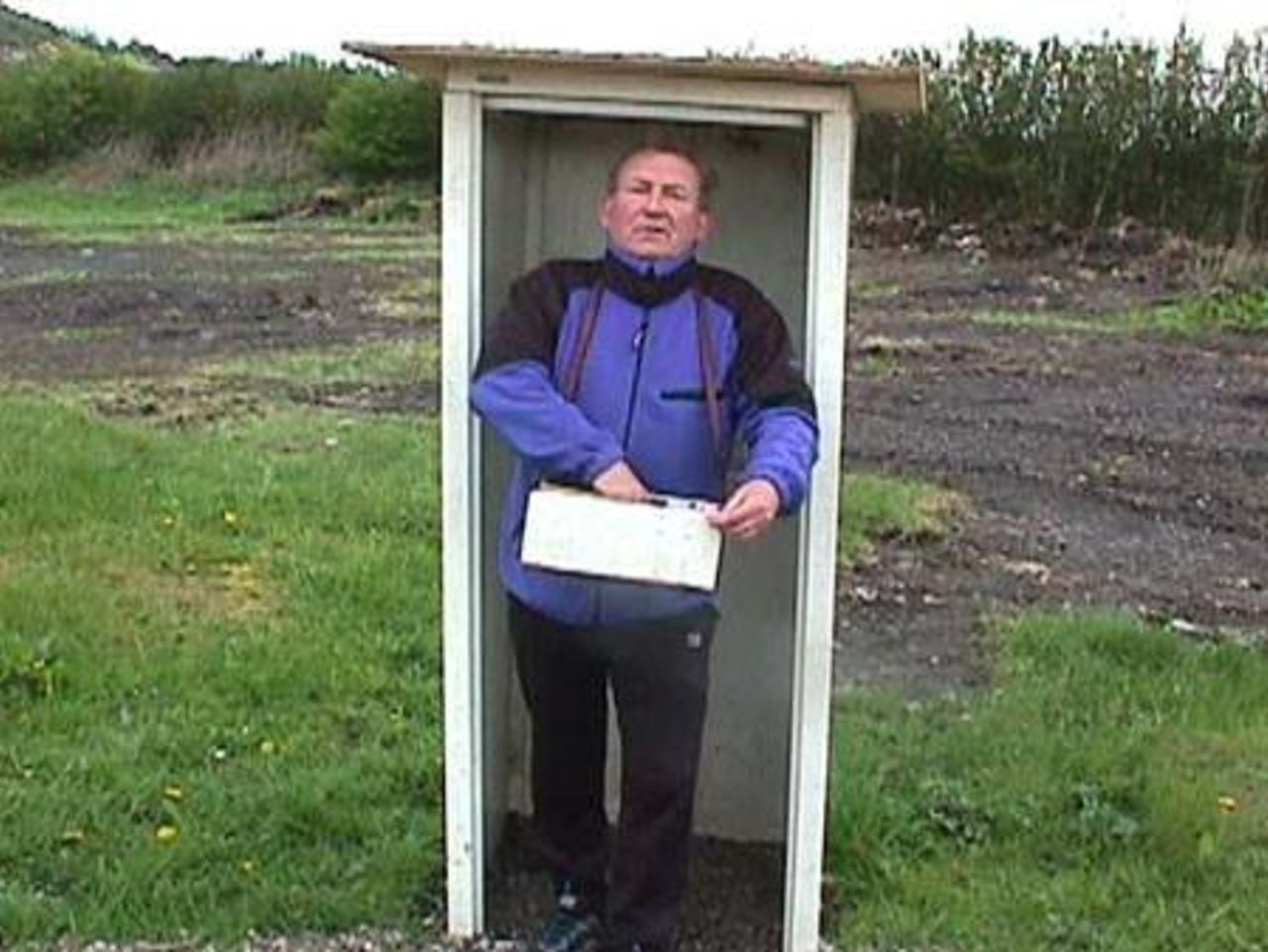 Alven Burrows on the gate at Accrington instead of playing in the ADCL