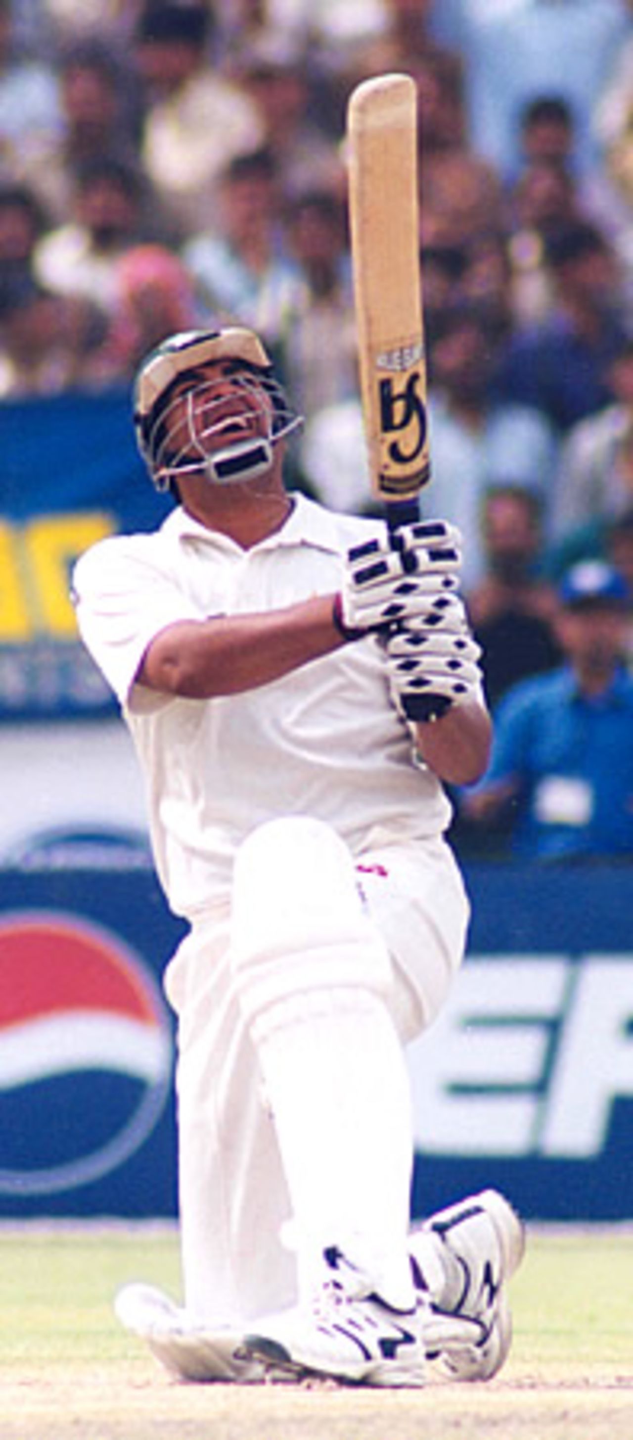 Inzamam hits a six over mid-wicket on his way to 329 - day 2, 1st Test, New Zealand v Pakistan, Gaddafi Stadium Lahore, 2 May 2002