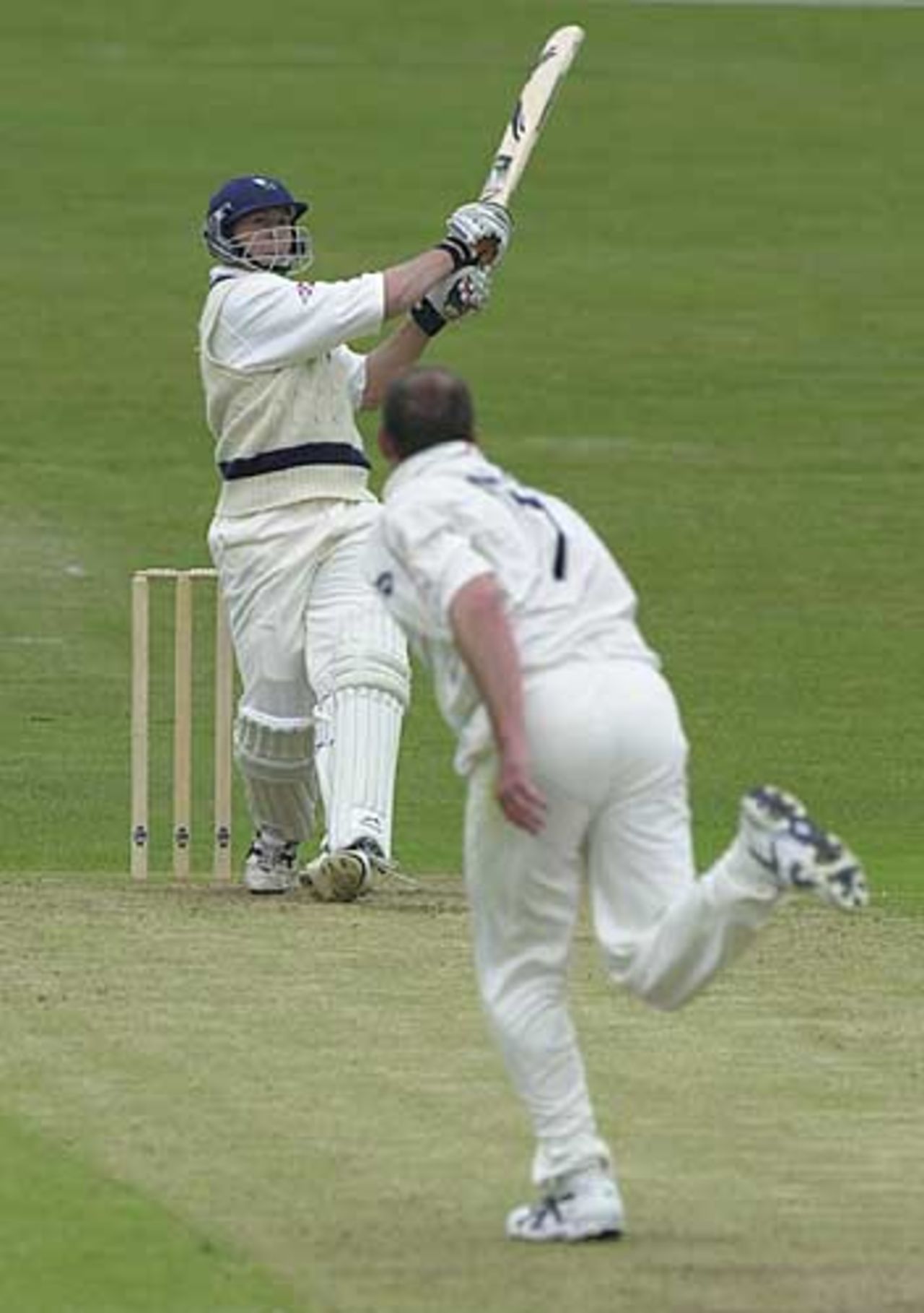 Bresnan with a lusty swing off the bowling of Wood