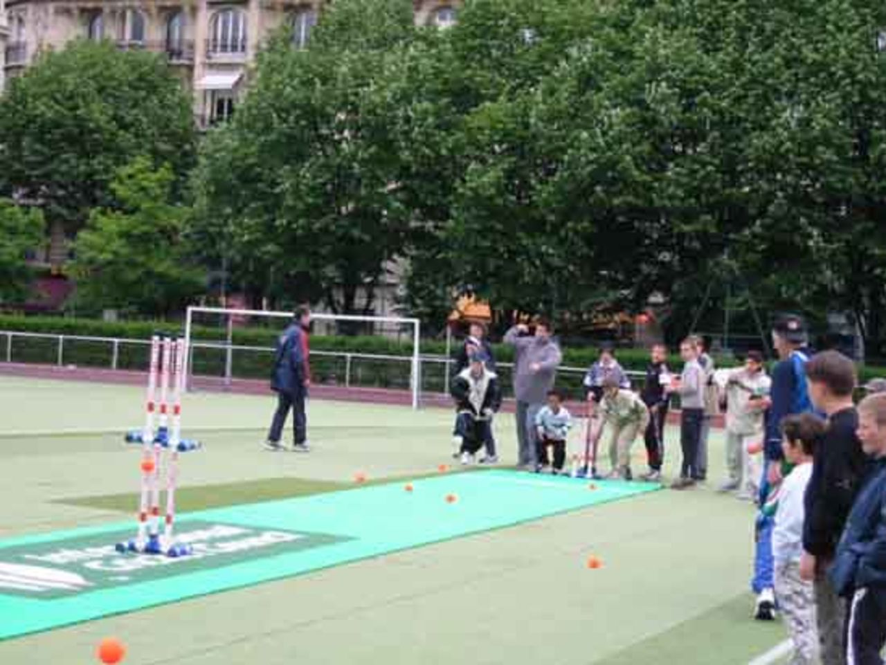 Trying to knock 'Mr Cricket' over