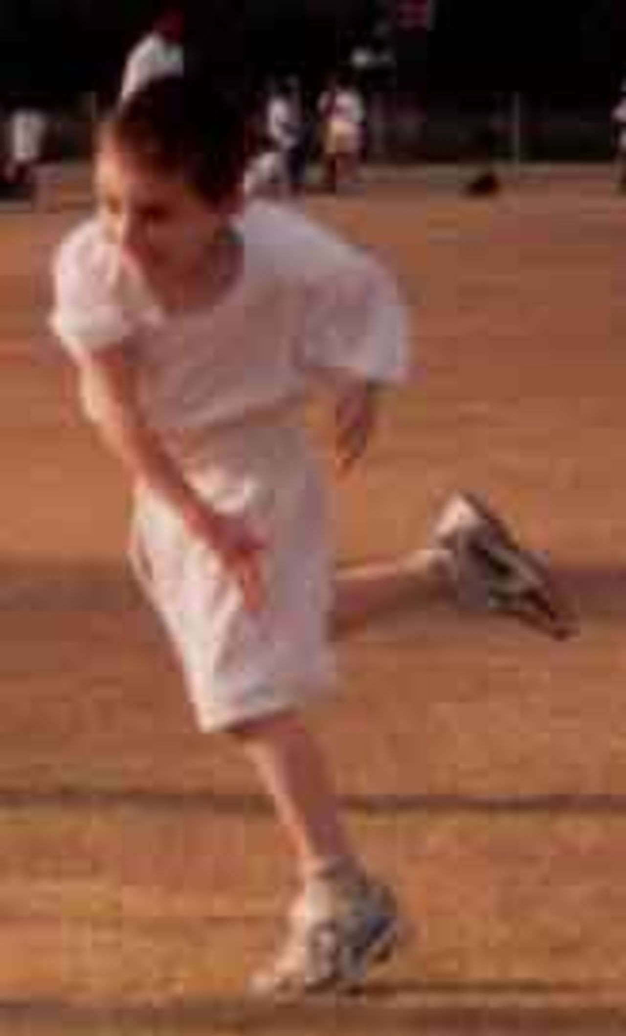 They come in all sizes...5 year old Micha shows off a perfect bowling action