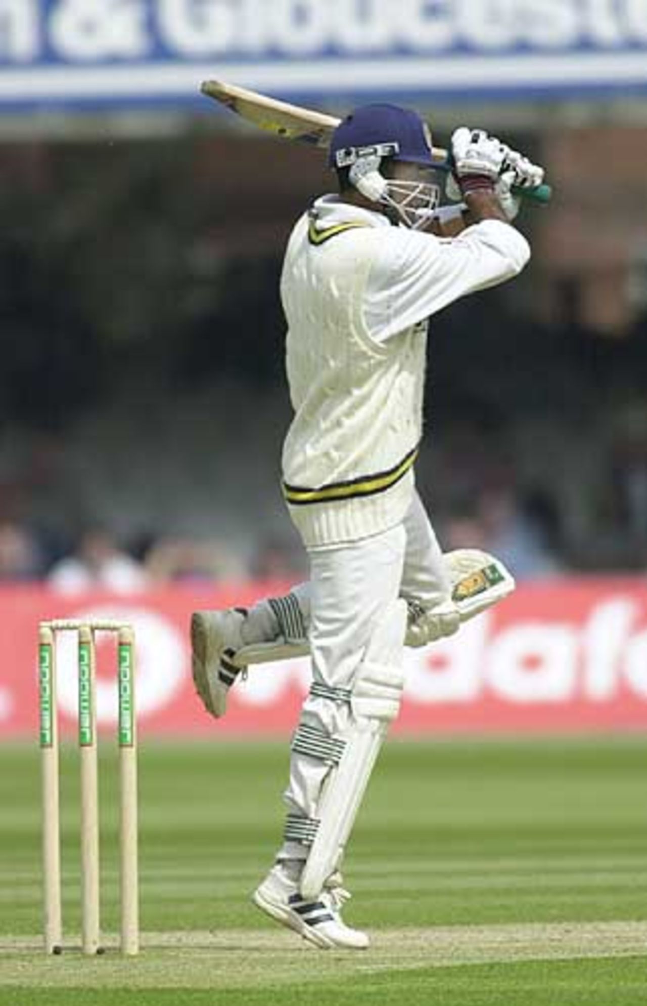 Marvan Atapattu powering his way to a score of 185, 1st Test Lord's May 2002