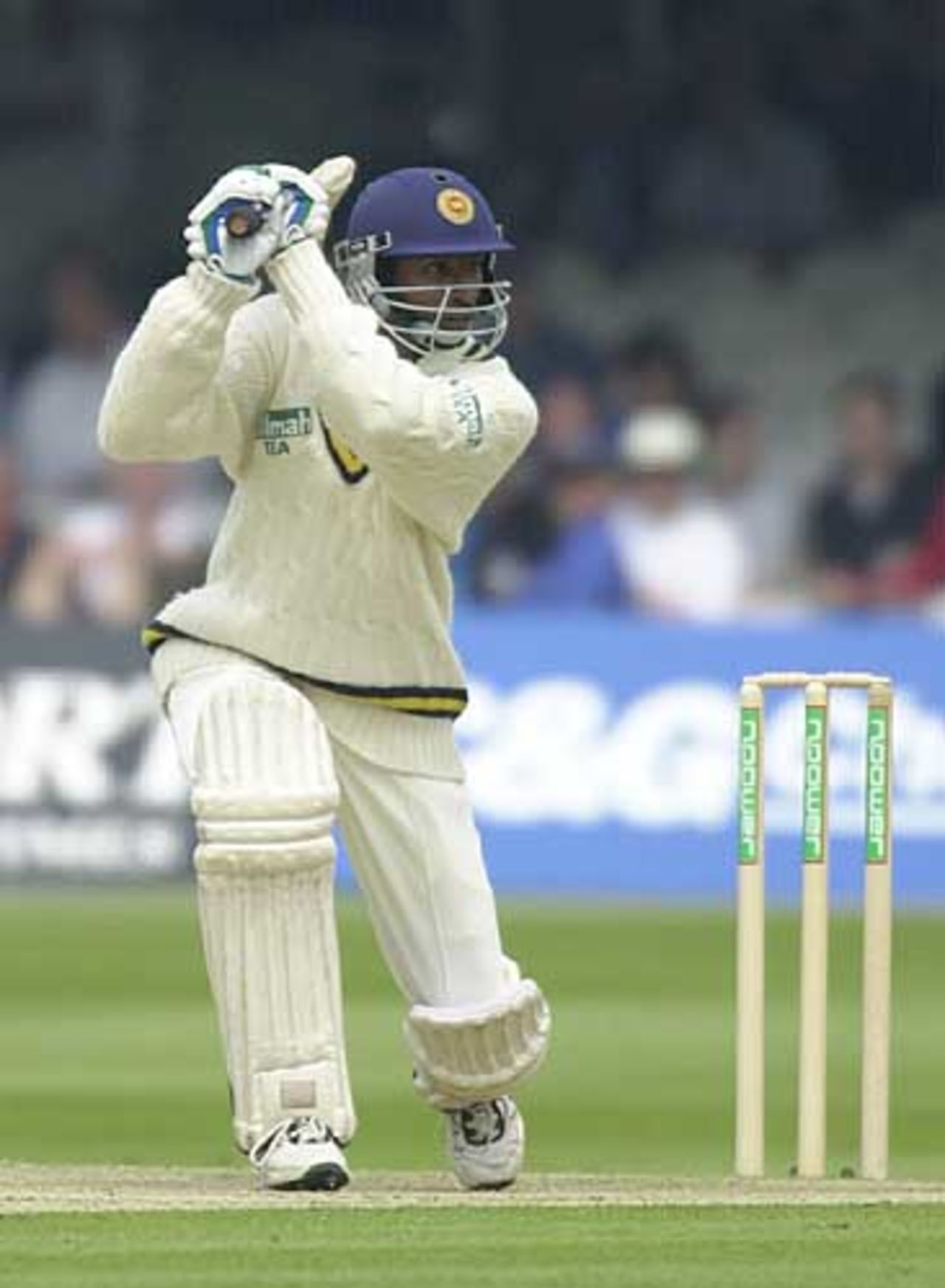 Russel Arnold with a lovely off drive, 1st Test Lord's May 2002
