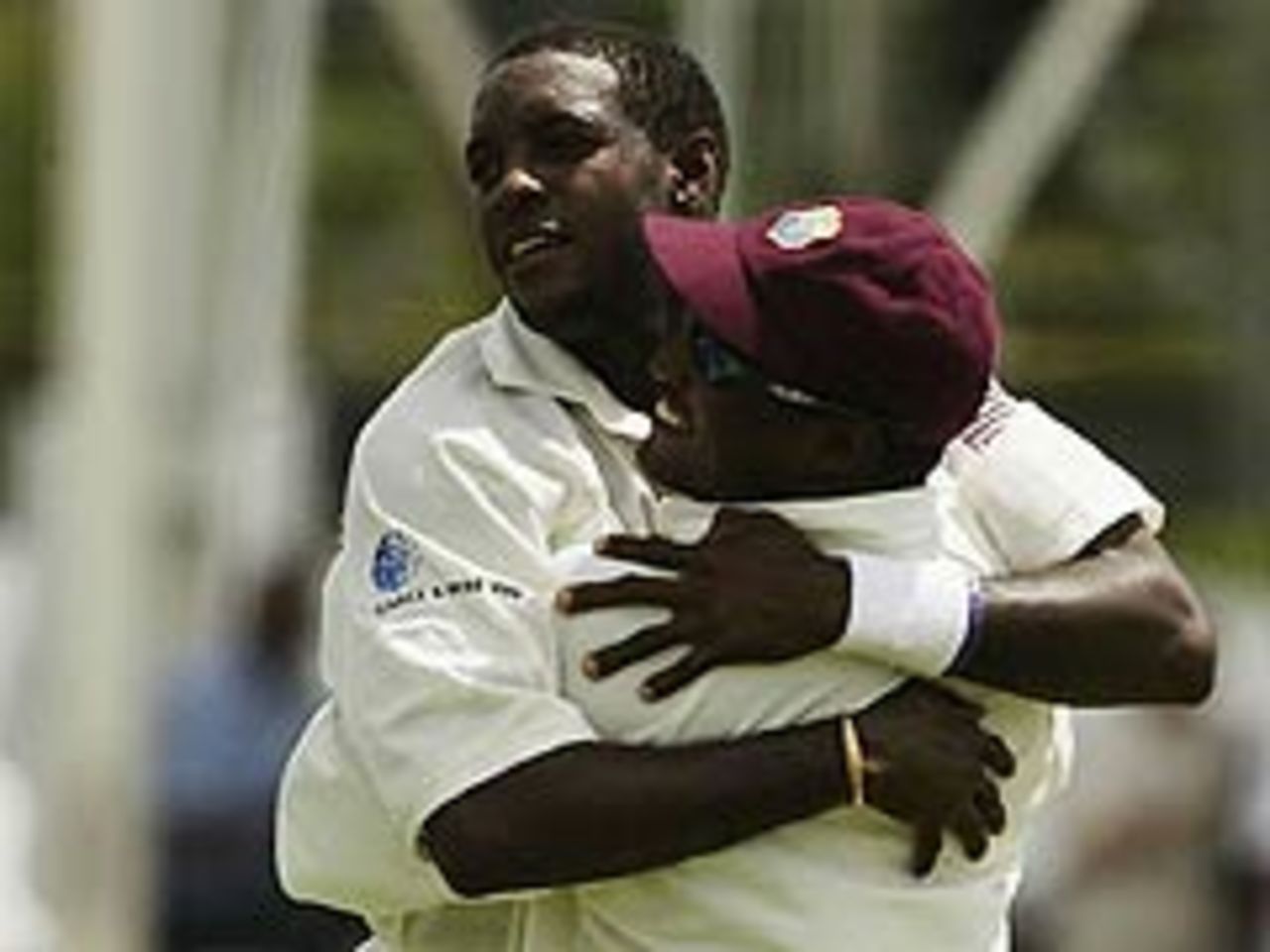 WI v Aus 090503 Jermaine Lawson celebrates