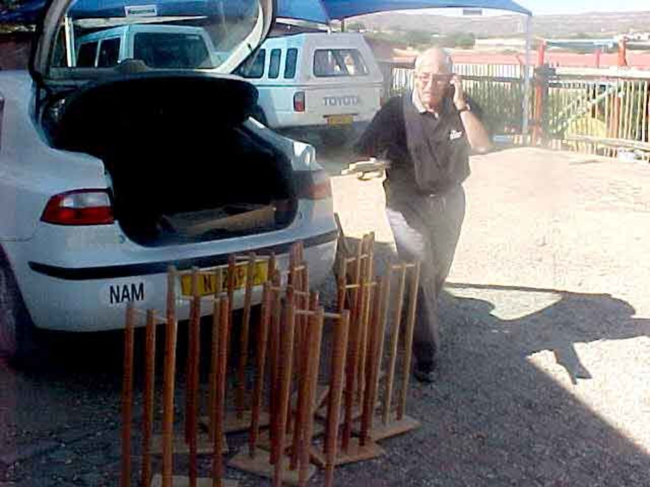 Laurie Pieters with Manufactured Stumps