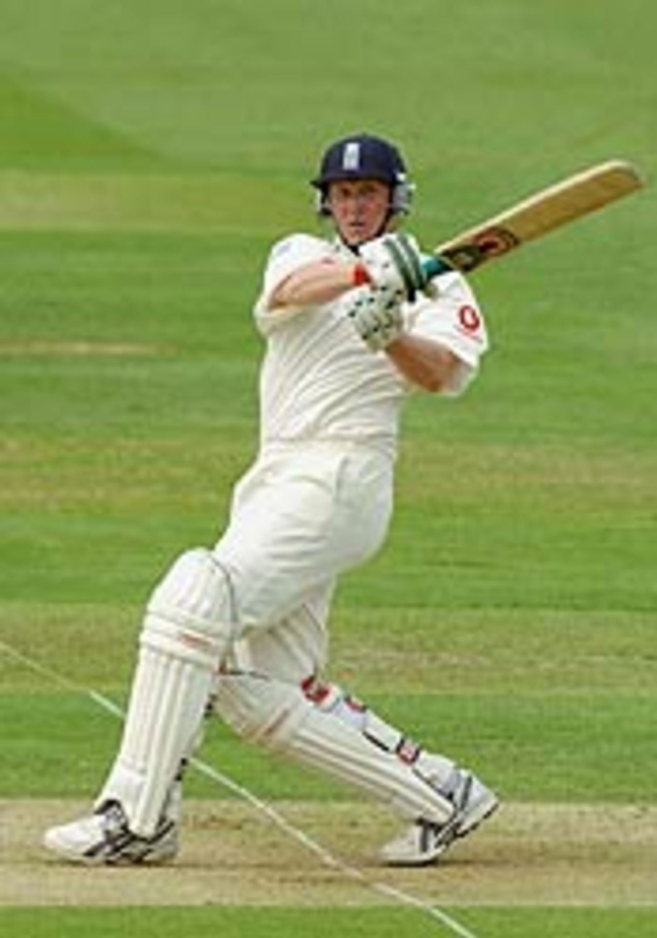 Anthony McGrath pulls for four during the second day of the first test against Zimbabwe at Lord's