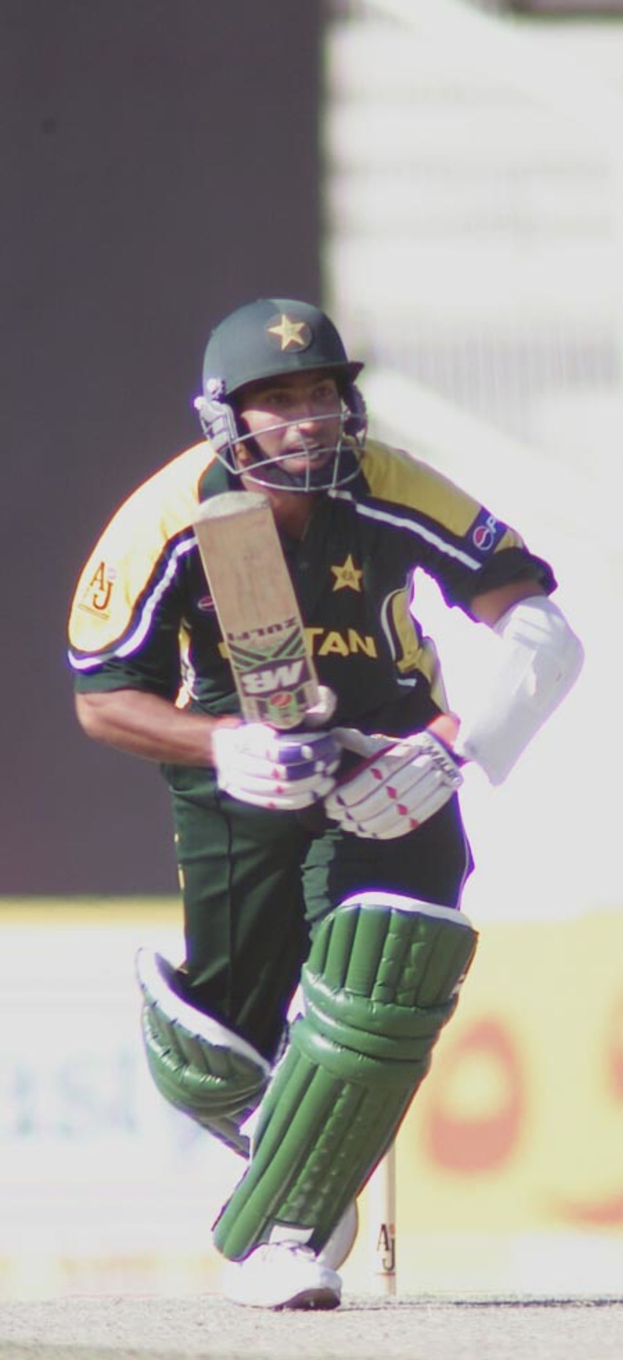 Yousuf Youhana batting, 1st Match: Pakistan v Zimbabwe, Cherry Blossom Sharjah Cup, 3 April 2003
