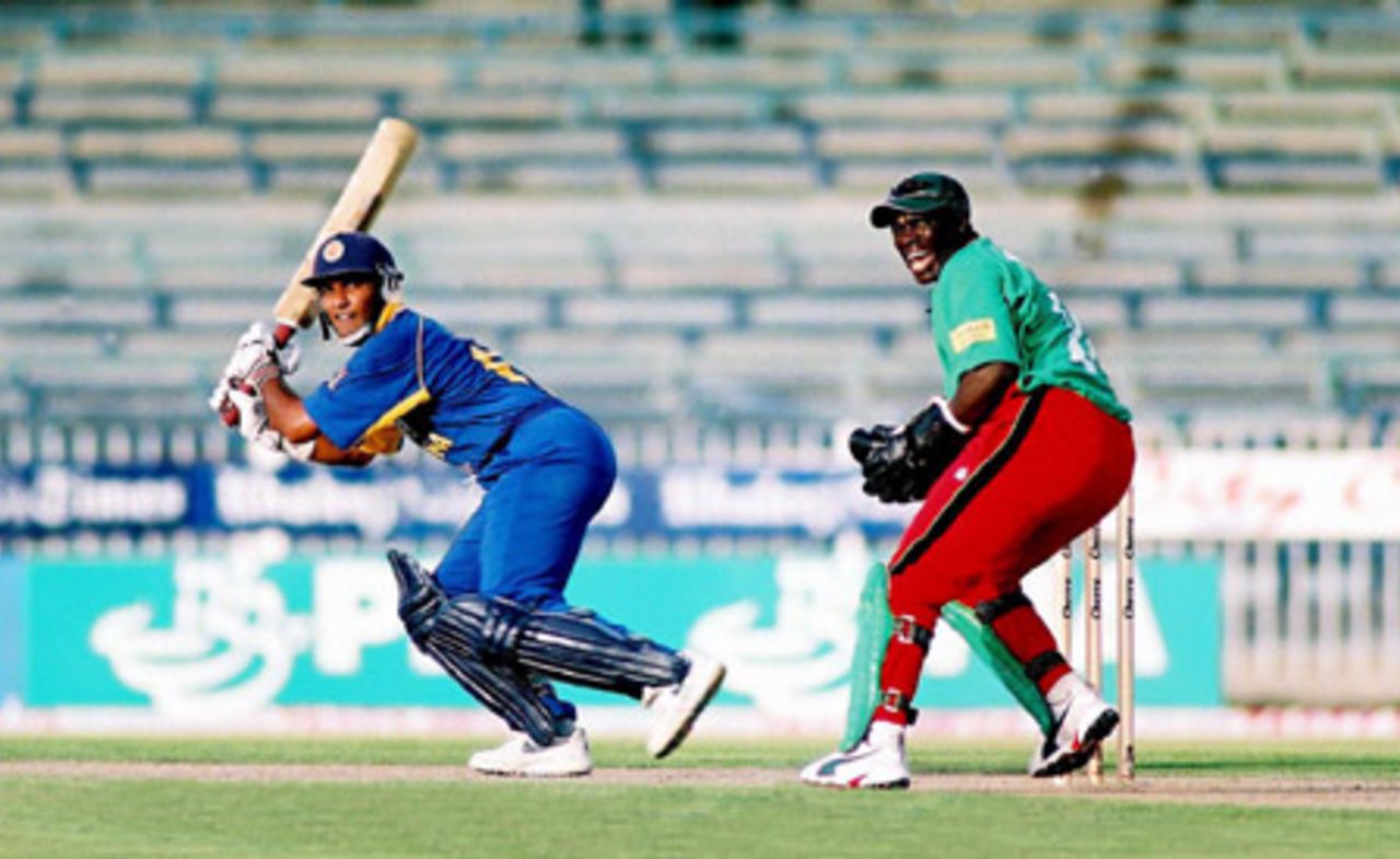 Tillakaratne with a cut shot in his innings of 43, 4th Match: Kenya v Sri Lanka, Cherry Blossom Sharjah Cup, 6 Apr 2003