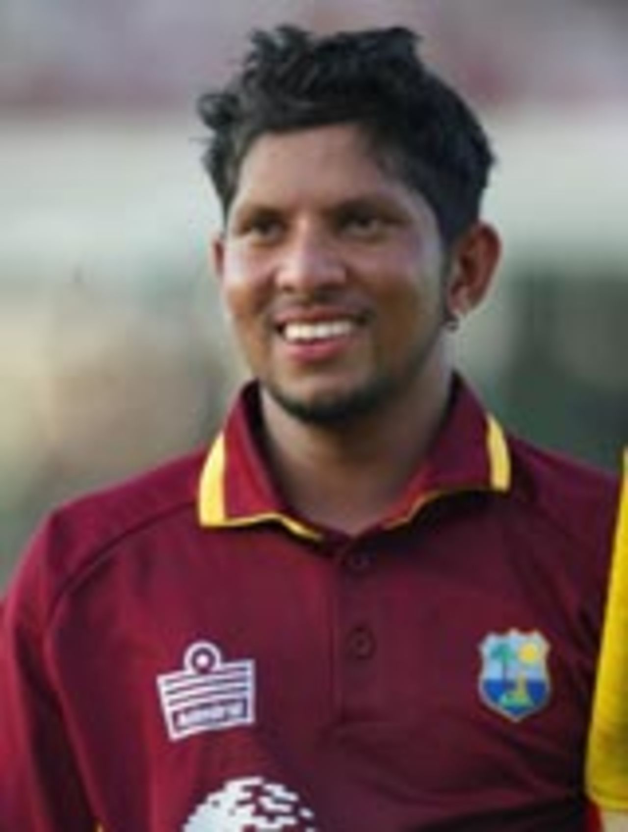 Ramnaresh Sarwan smiling after taking West Indies to victory, West Indies v England, 5th ODI, St Lucia, May 1, 2004