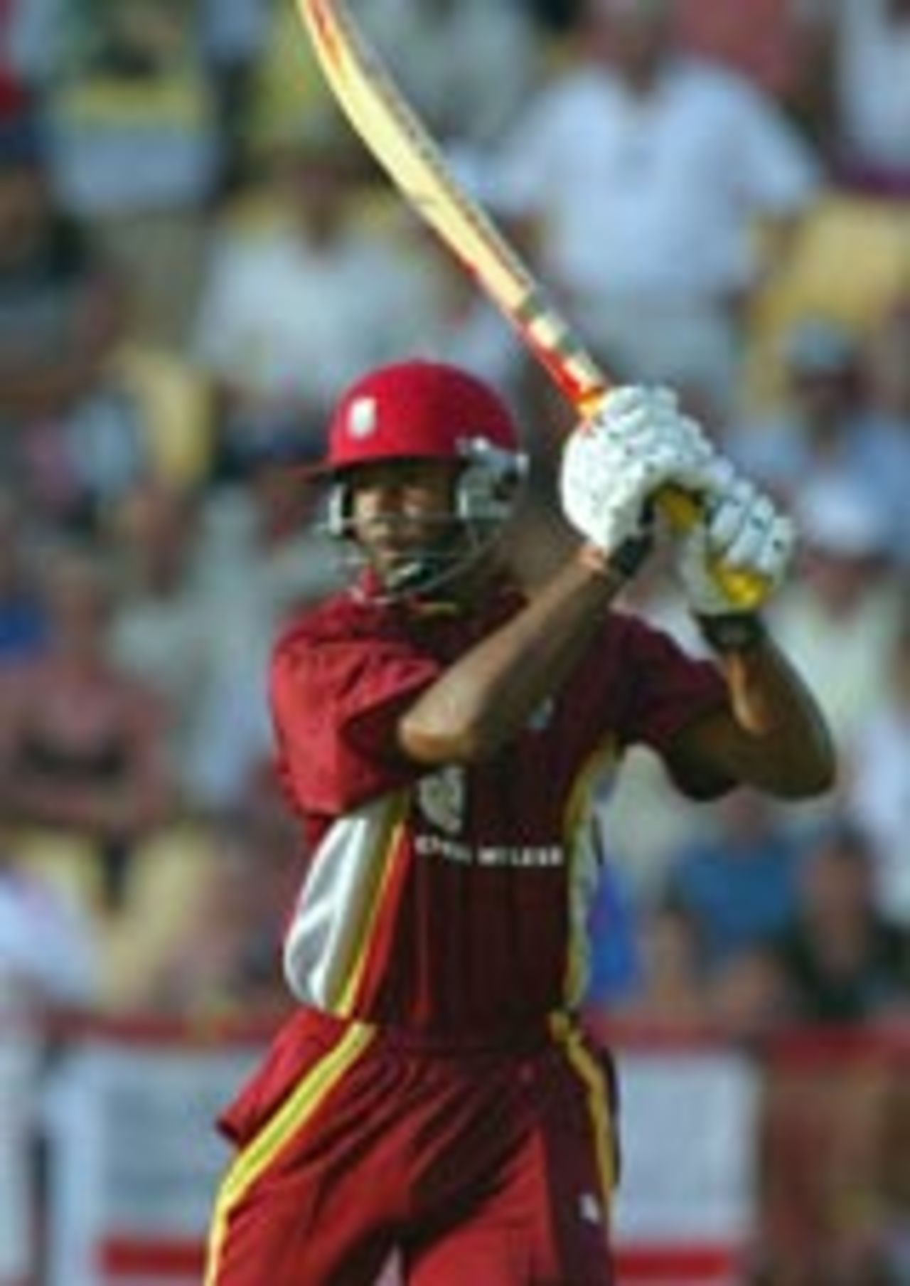 Dwayne Smith cracks a square-drive, West Indies v England, 5th ODI, St Lucia, May 1, 2004