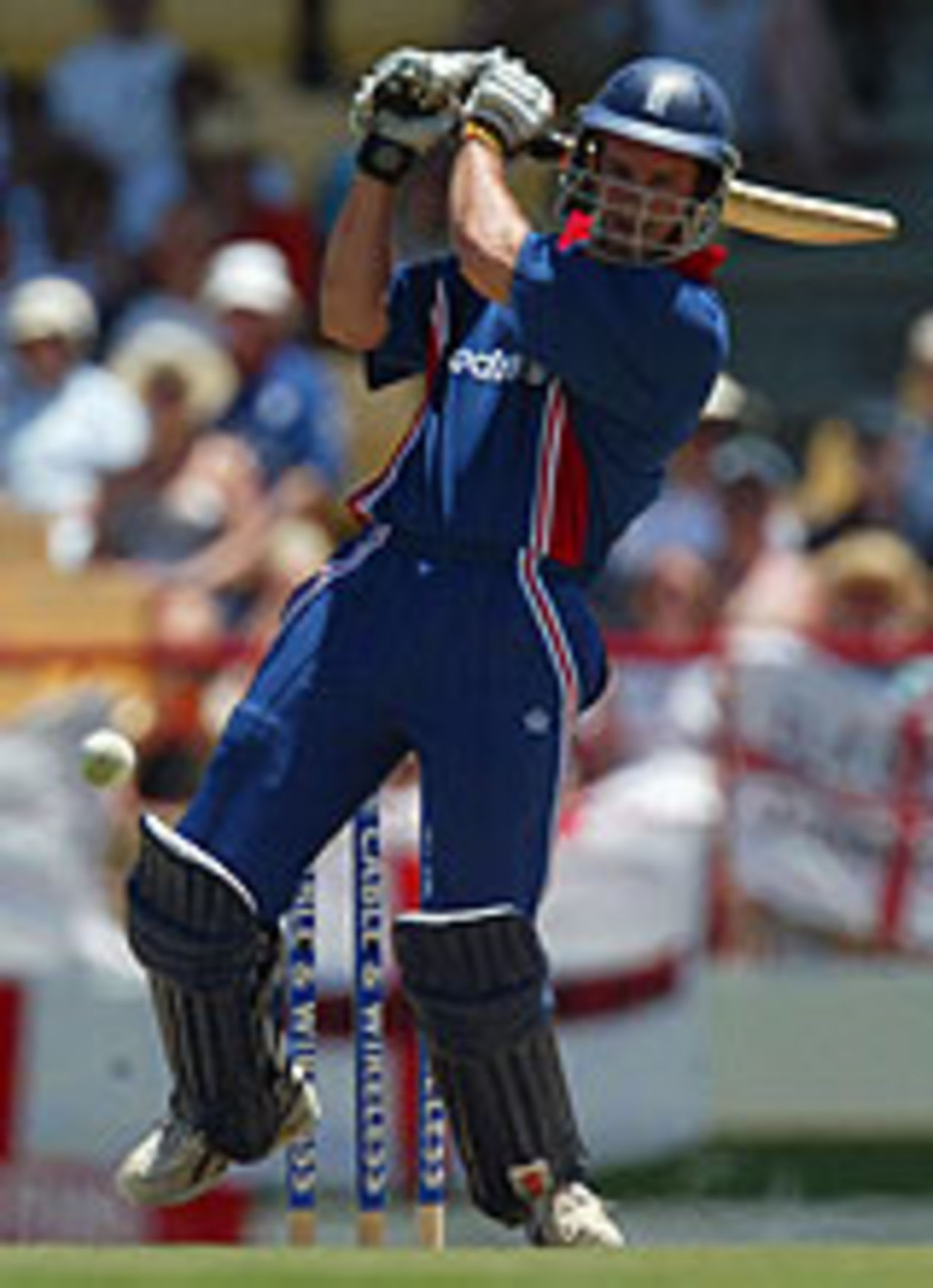 Andrew Strauss pulls, West Indies v England, 5th ODI, St Lucia, May 2, 2004