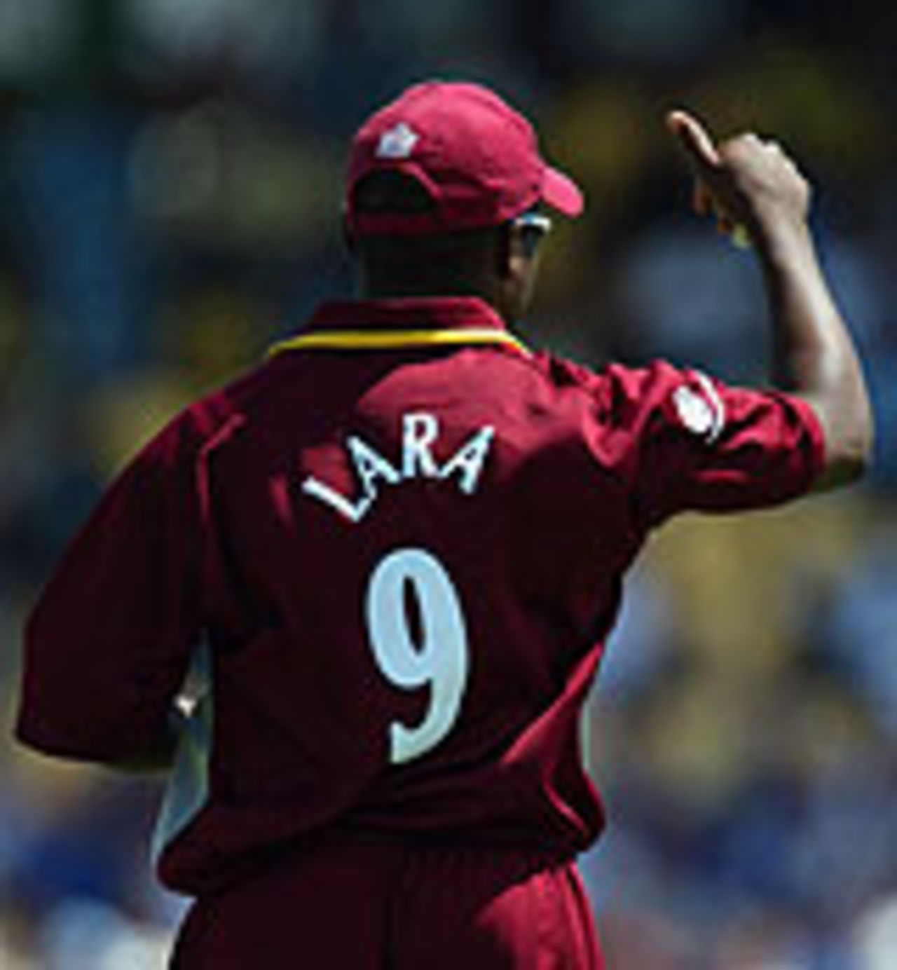 Brian Lara gives the thumbs up, sixth odi, St Lucia, West Indies v England, May 2, 2004