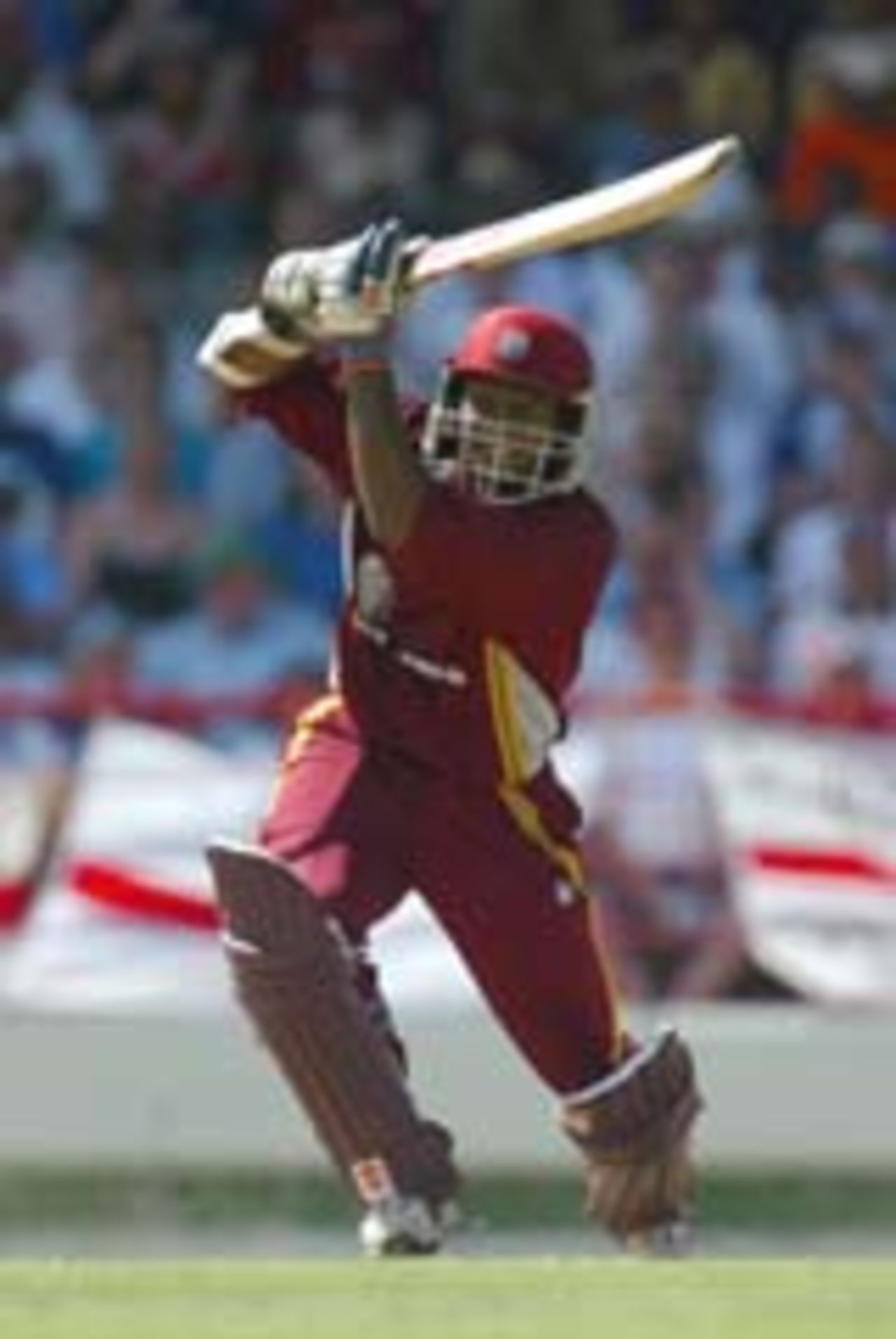 Shivnarine Chanderpaul on the attack, West Indies v England, 6th ODI, St Lucia, May 2, 2004