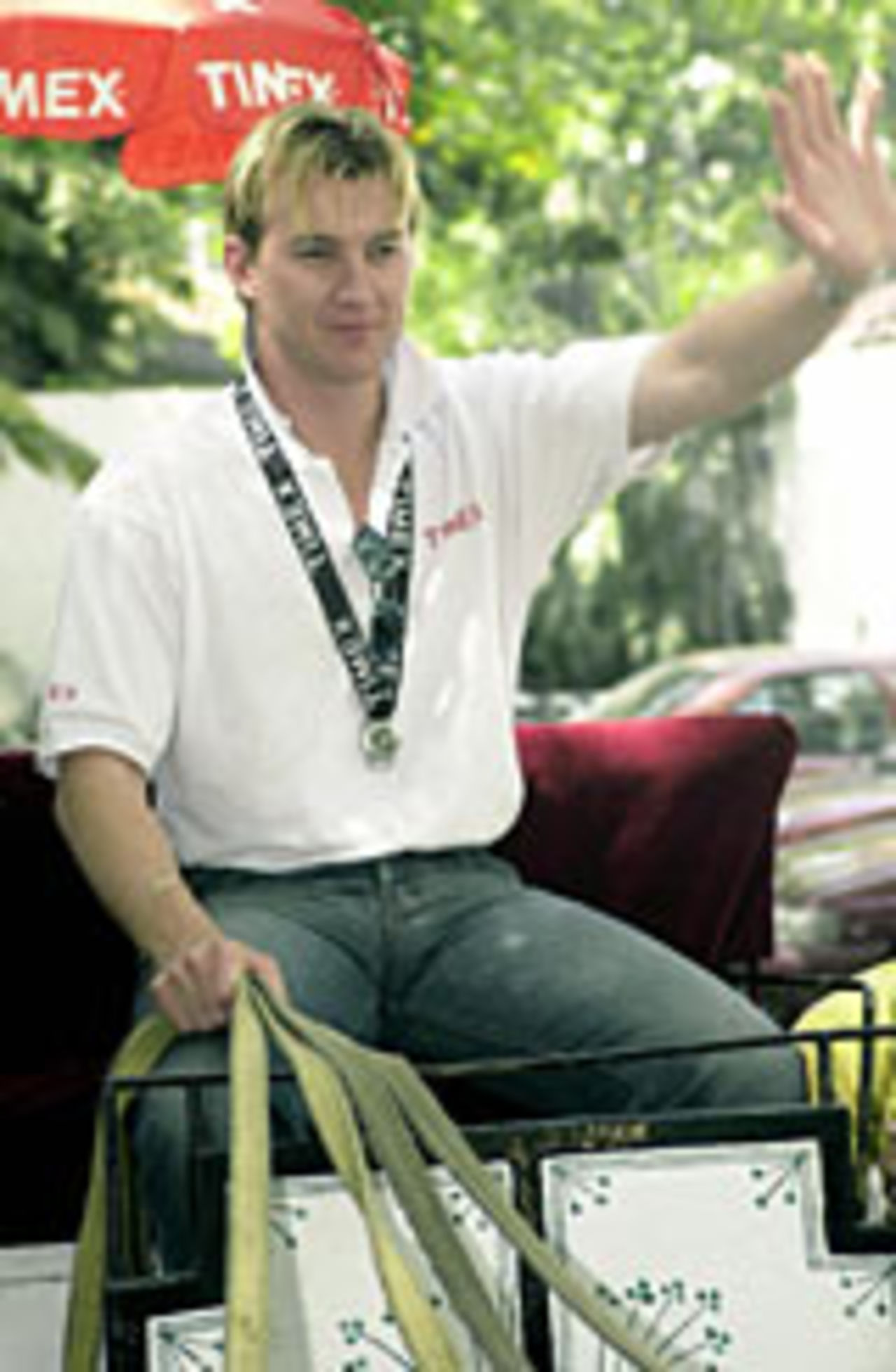 Brett Lee in Calcutta, May 3, 2004