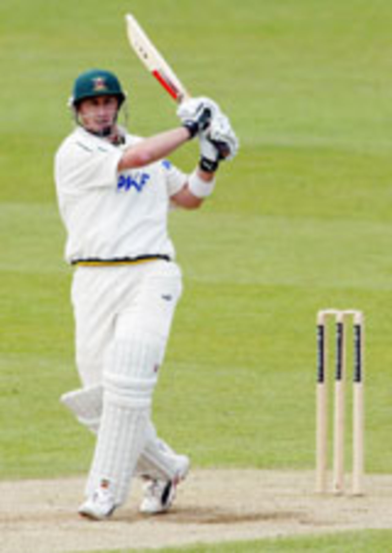David Hussey on the attack for Notts, Durham v Nottinghamshire, Chester-le-Street, April 23, 2004