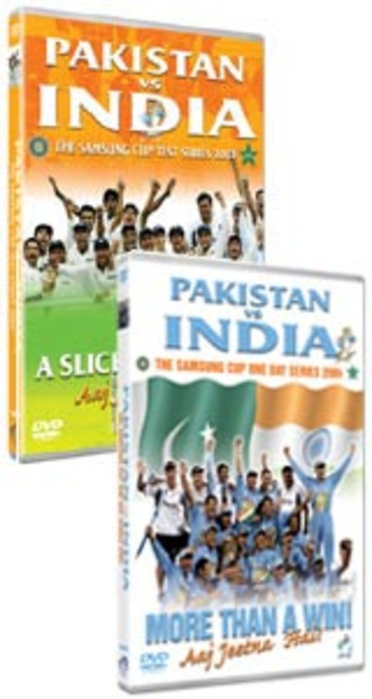 Pakistan v India Test & ODI series DVD covers