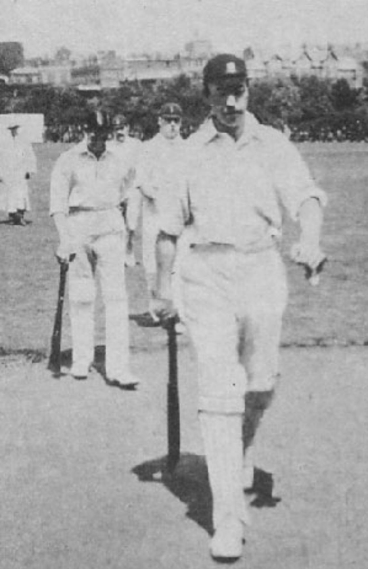 Peter Perrin returns after his 343 not out for Essex at Chesterfield in 1904