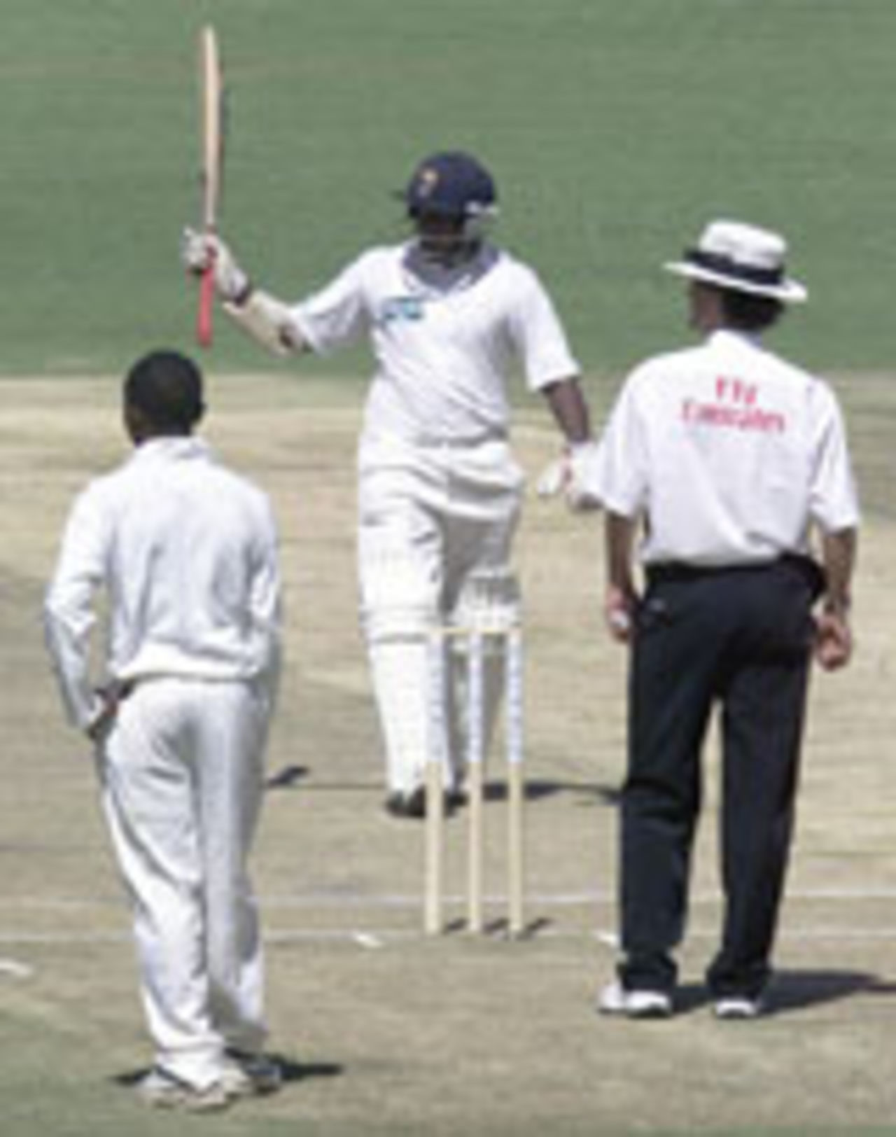 Sanath Jayasuriya reaches his hundred, Zimbabwe v Sri Lanka, 1st Test, Harare, May 7, 2004