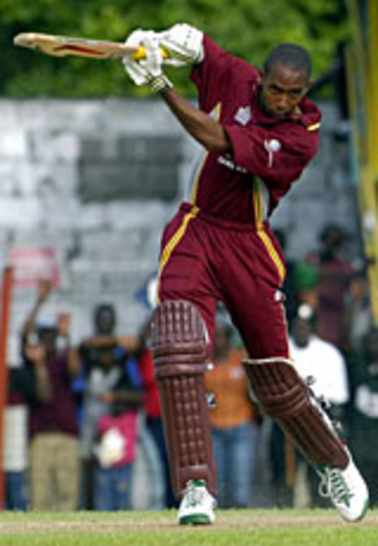 Ian Bradshaw batting on his way to the Man of the Match award, West Indies v Bangladesh, 1st ODI, St Vincent, May 15, 2004