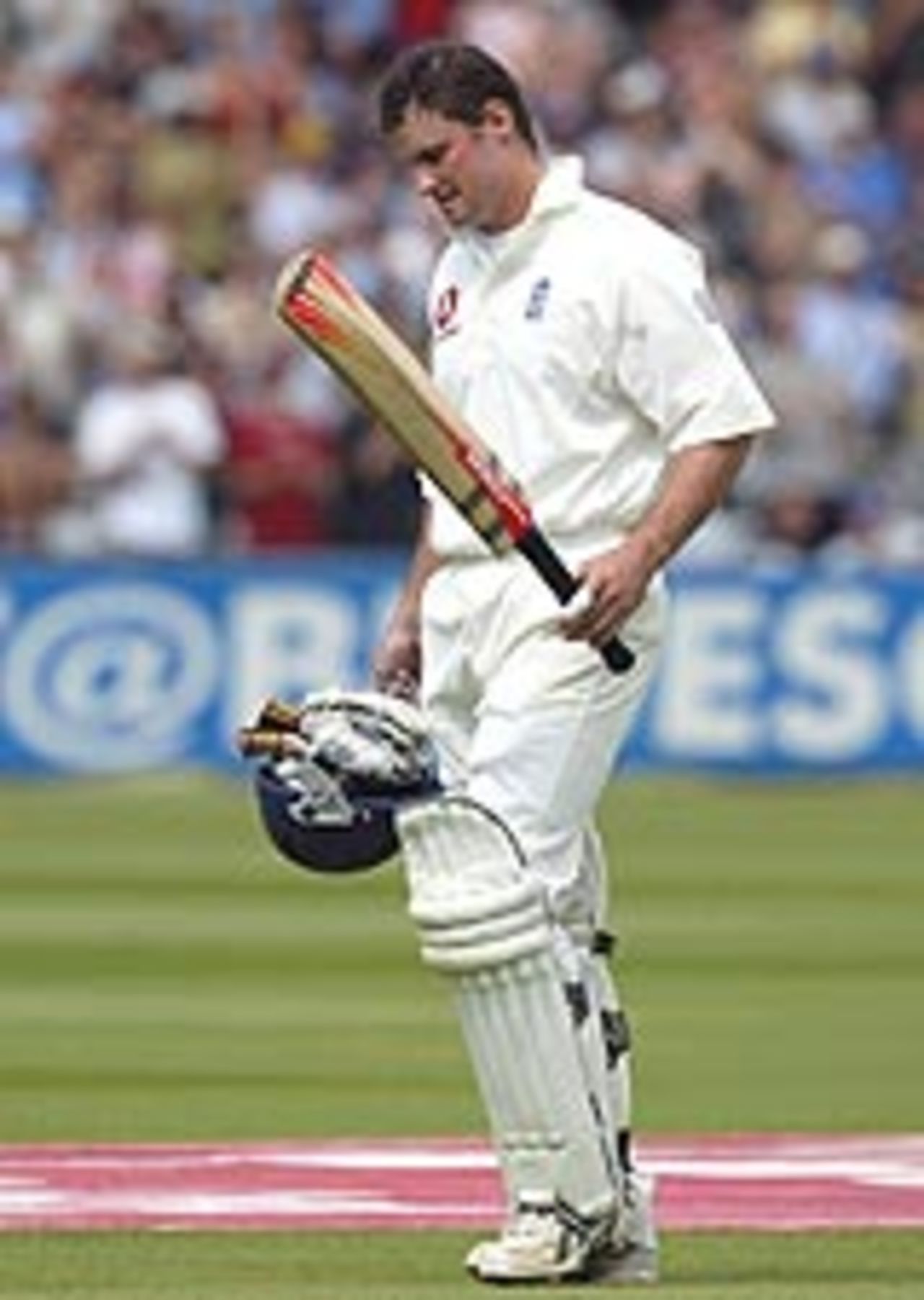 Andrew Strauss is run out by Nasser Hussain - England v New Zealand, Lord's, May 24, 2004