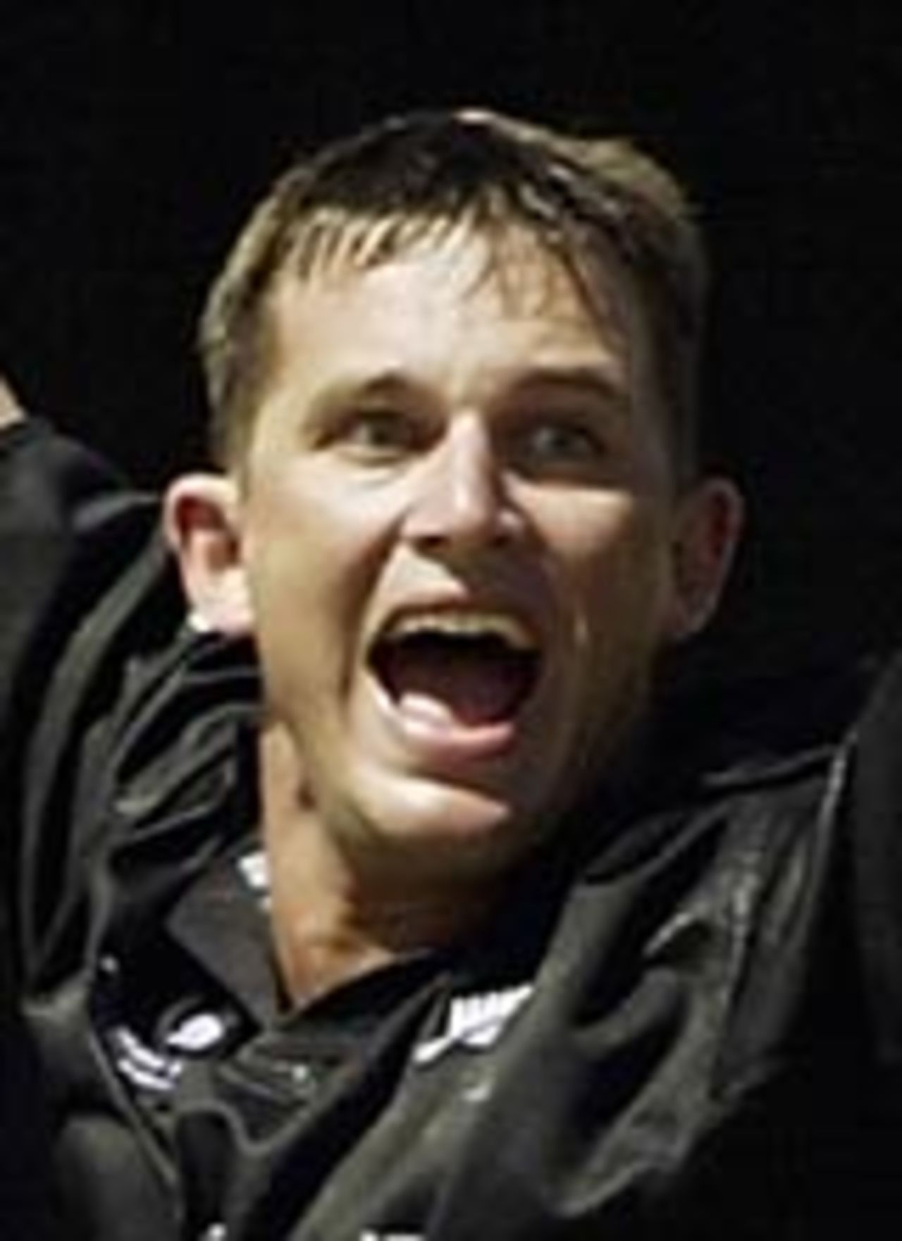 Close up of Shane Bond appealing, Australia v New Zealand, World Cup, Port Elizabeth,  March 11, 2003