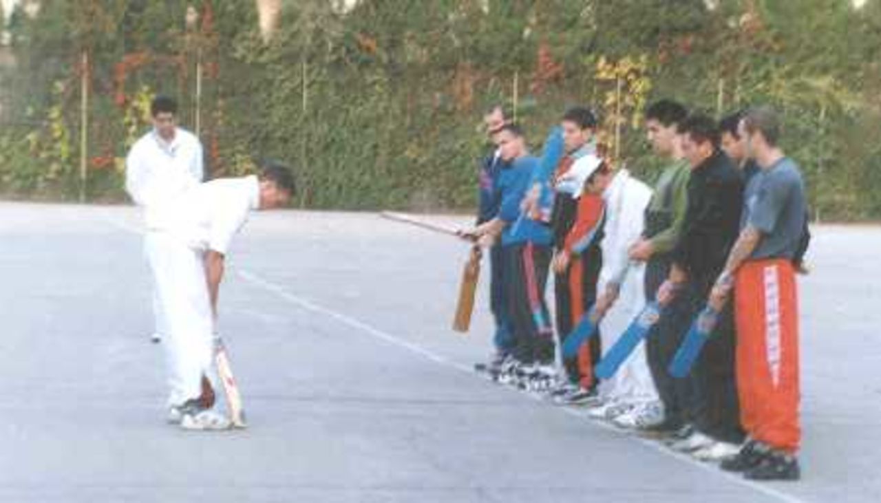Playing Kwik cricket in Romania