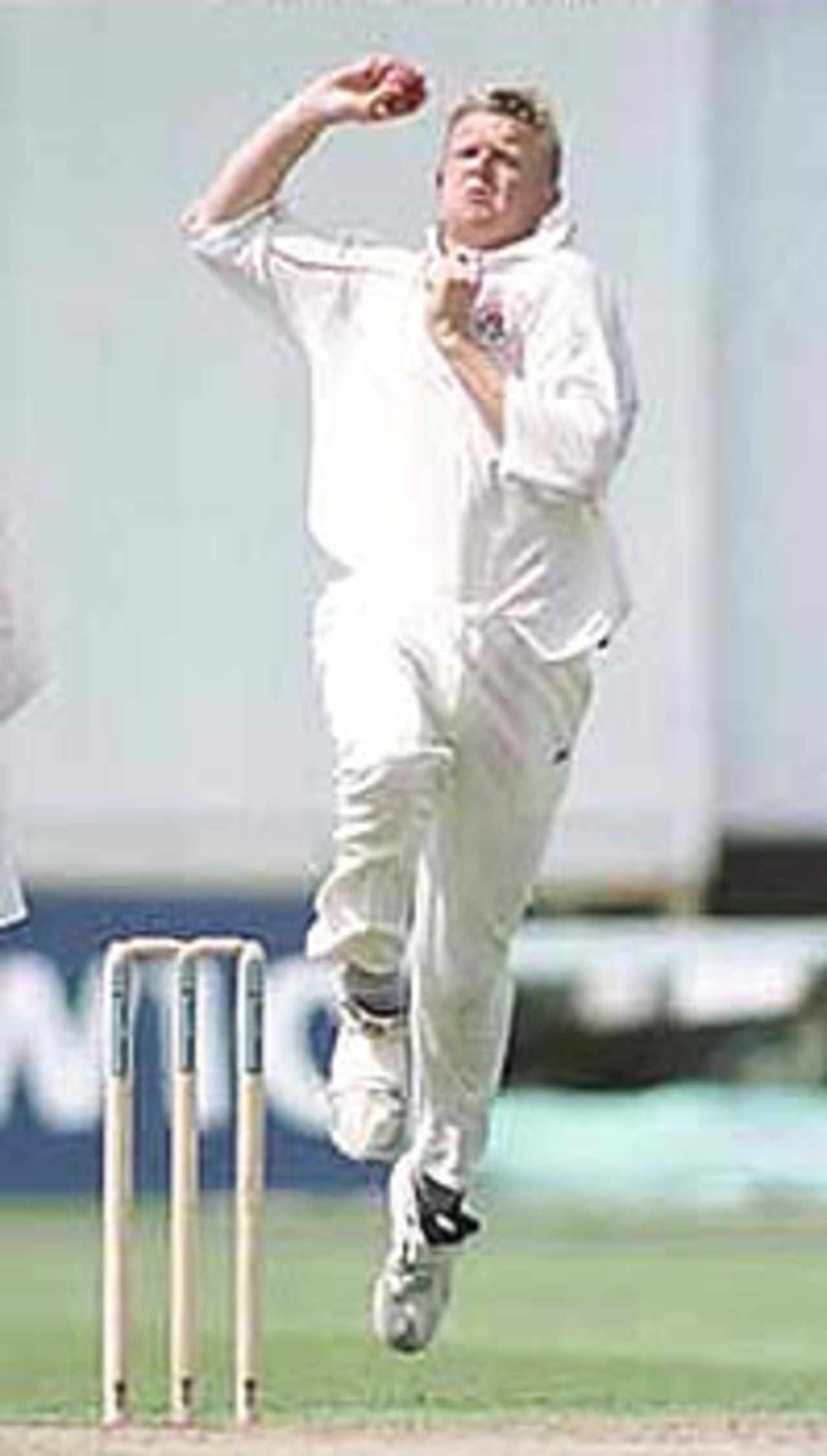 Martin about to deliver the ball, PPP healthcare County Championship Division One, 2000, Lancashire v Derbyshire, Old Trafford, Manchester, 31May-03June 2000.