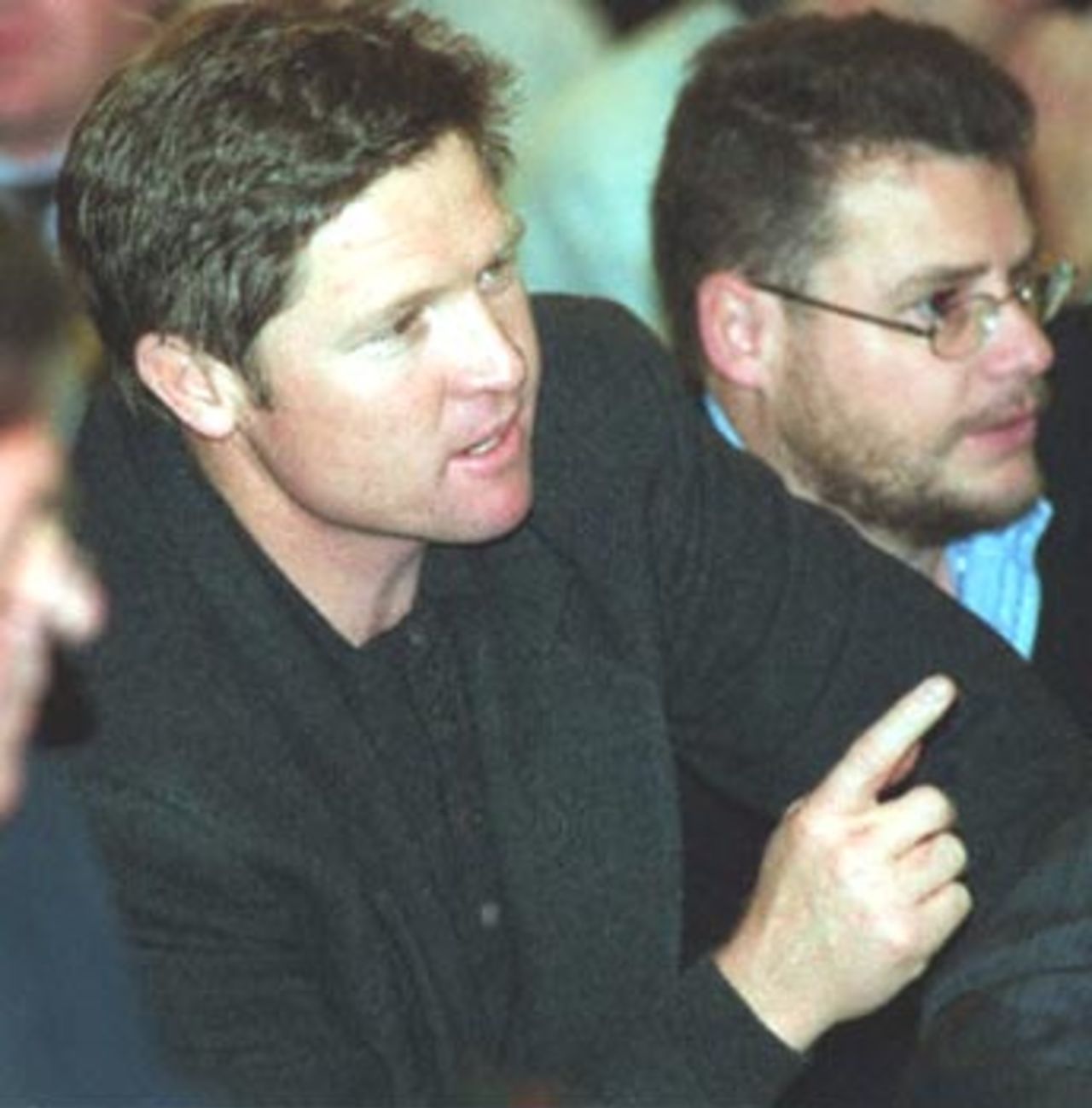 Well known South African batsman and national team member, Daryll Cullinan, 07 June 2000 at the first sitting of the King Commission, which is investigating irregularities in South African cricket, in particular accusations of match fixing and accepting bribes. South African cricket captain, Hansie Cronje, who admitted to receiving money from an Idian bookmaker, is one of 49 witnesses that will be called to testify before the commission, which is being held in Cape Town.