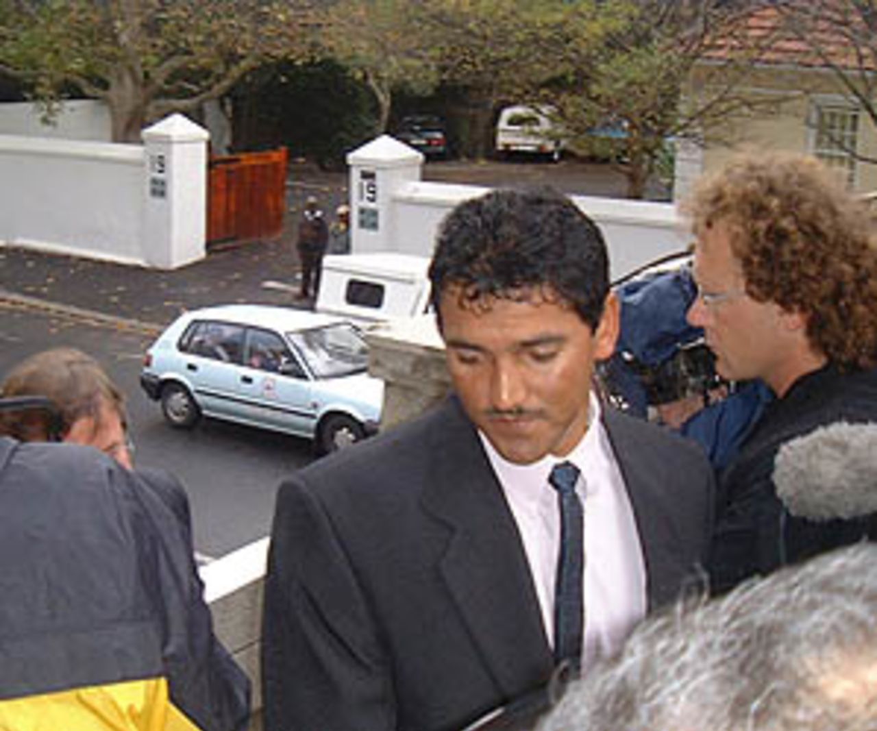 Henry Williams on his way to reveal more on the match-fixing scandal, Friday 9, June 2000.