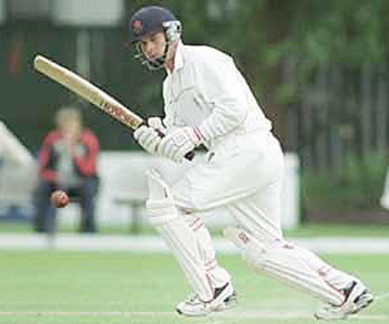 Graham Lloyd flicks the ball, New Zealand 'A' in England, 2000, Lancashire v New Zealand 'A', Aigburth, Liverpool, 13-16 June 2000(Day 1).