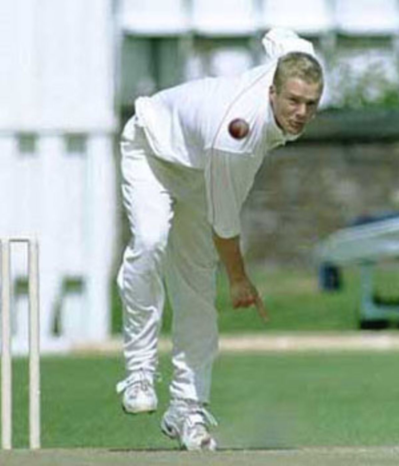 Richard Green in action against New Zealand 'A', New Zealand 'A' in England, 2000, Lancashire v New Zealand 'A', Aigburth, Liverpool, 13-16 June 2000(Day 3).