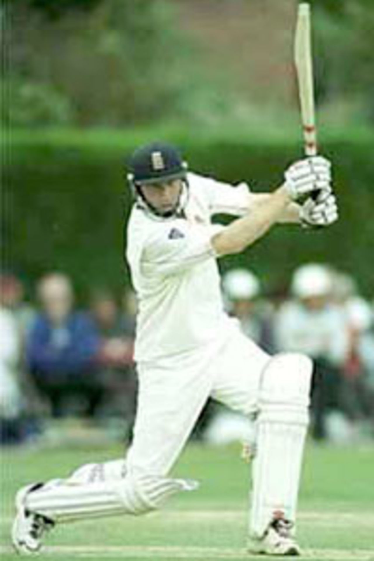 Mike Atherton plays a classic square drive, NatWest Trophy, 2000, 3rd Round, Lincolnshire v Lancashire, Sports Ground, Cleethorpes, 21 June 2000.