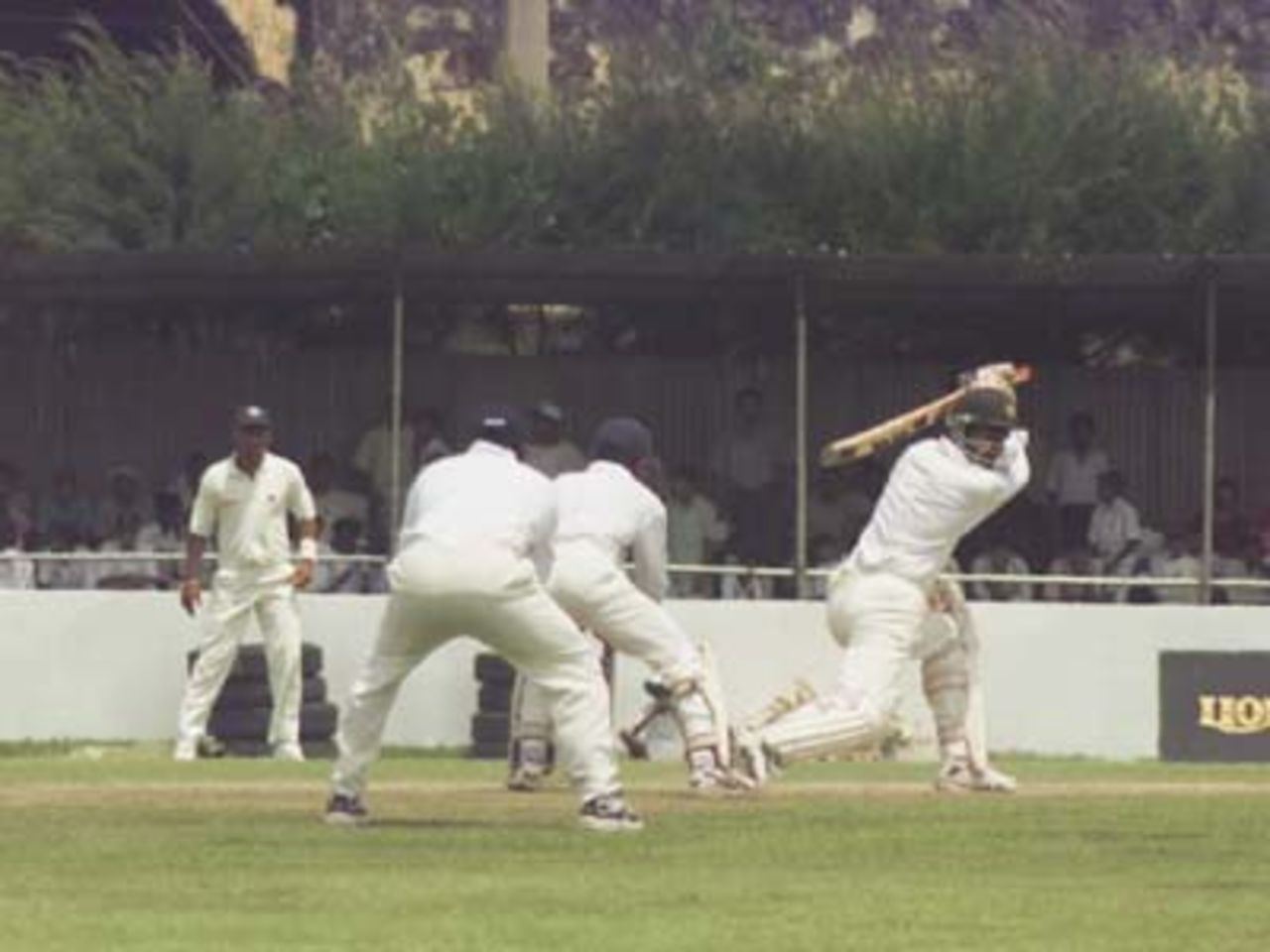 Youhana stretches forward too far and is stumped, Pakistan v Sri Lanka, 2nd test at Galle, 21-25 June 2000