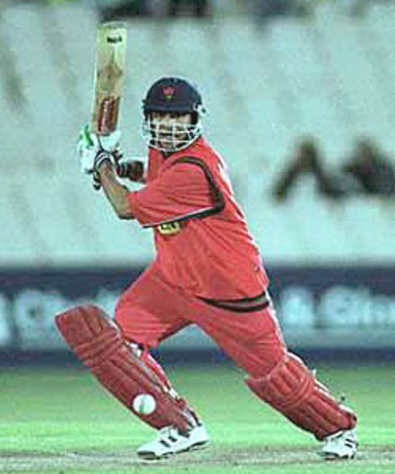 Ganguly watches the ball go past the cover fielder, National League Division One, 2000, Lancashire v Northamptonshire, Old Trafford, Manchester, 23 June 2000.