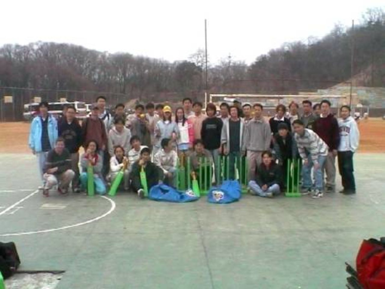 Group shot of the previously reported Korea University cricket course class