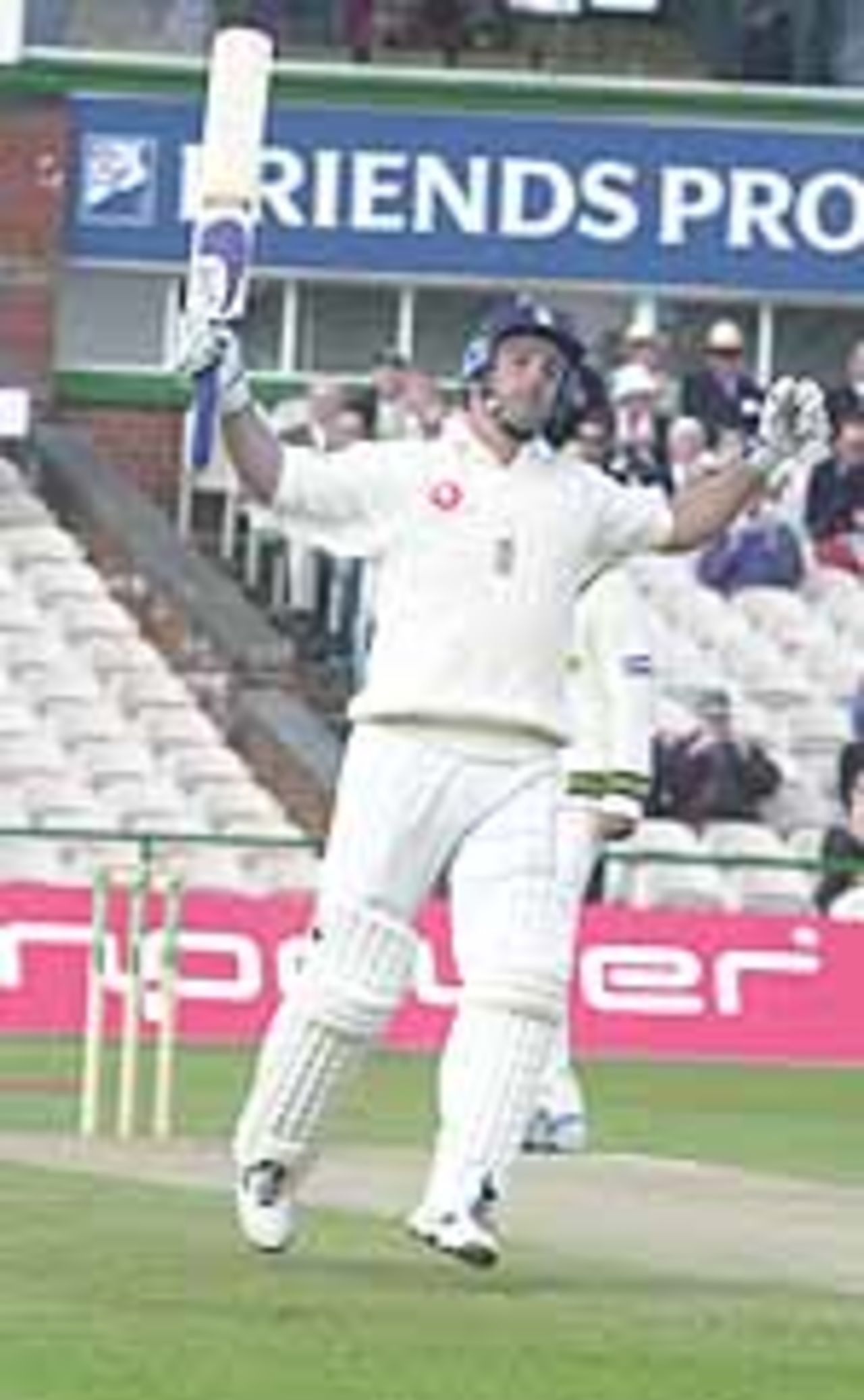 Thorpe celebrates his century, 3rd day, 2nd Test, England v Pakistan at Old Trafford